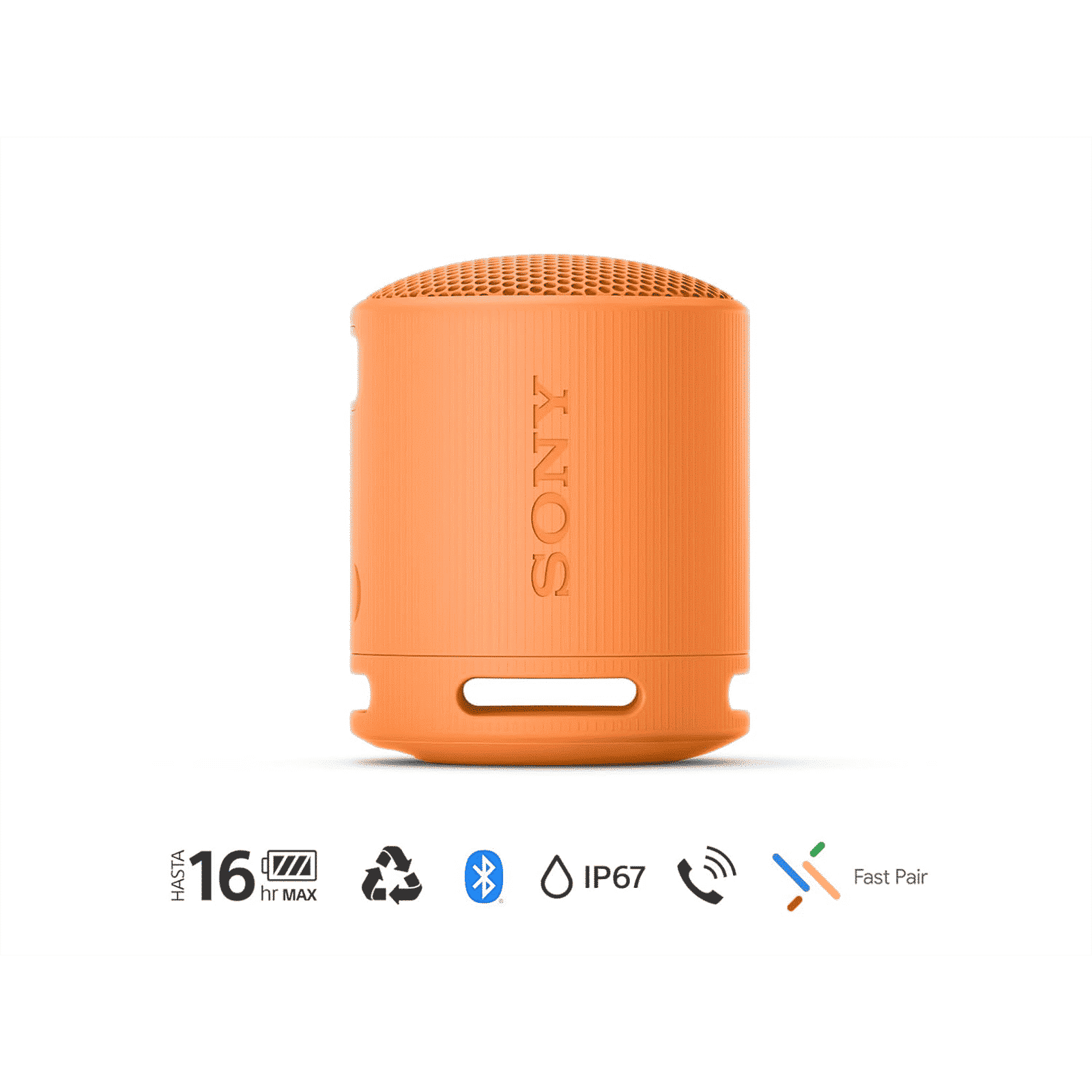 SONY SRS-XB100 2.5W Portable Bluetooth Speaker (IP67 Water Resistance, Echo Cancelling Technology, Stereo Channel, Orange)_9