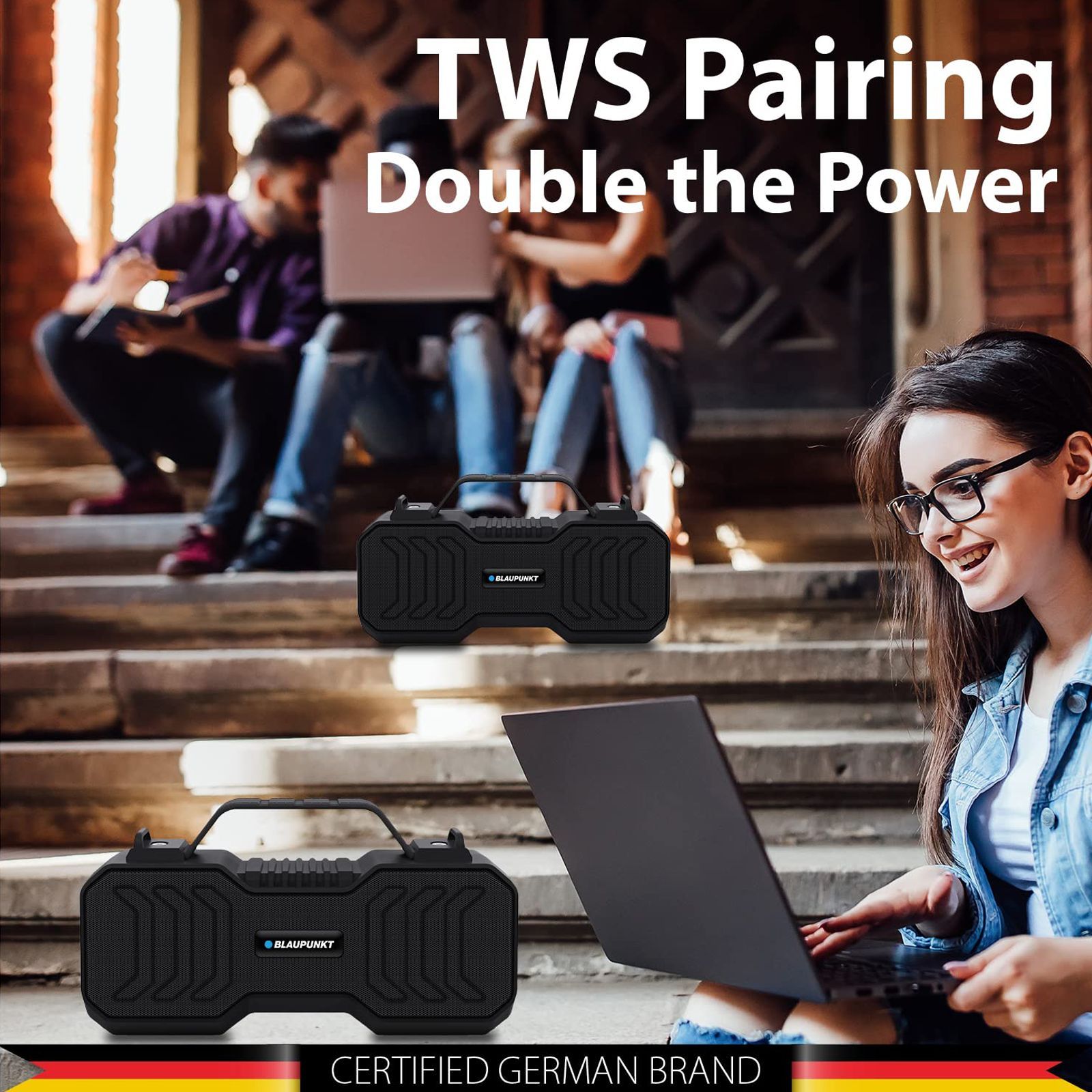 Blaupunkt Atomik BB20 20W Bluetooth Party Speaker with Mic (Karaoke Ready, 2.0 Channel, Black)_10