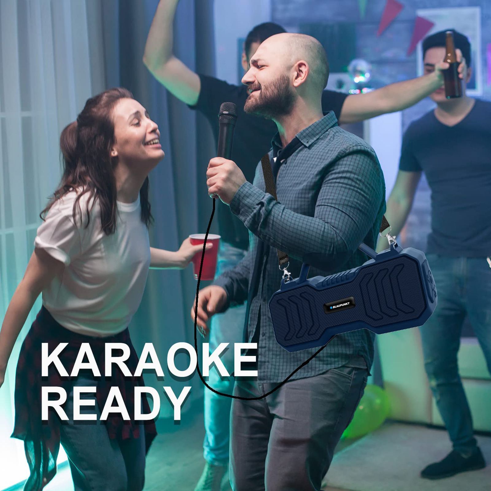 Blaupunkt Atomik BB20 20W Bluetooth Party Speaker with Mic (Karaoke Ready, 2.0 Channel, Royal Blue) Blaupunkt Atomik BB20 20W Bluetooth Party Speaker with Mic (Karaoke Ready, 2.0 Channel, Royal Blue)_7