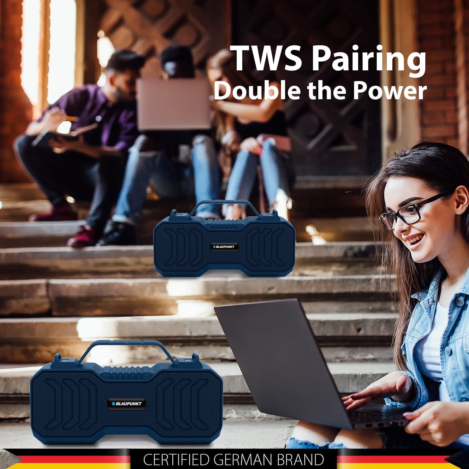 Blaupunkt Atomik BB20 20W Bluetooth Party Speaker with Mic (Karaoke Ready, 2.0 Channel, Royal Blue) Blaupunkt Atomik BB20 20W Bluetooth Party Speaker with Mic (Karaoke Ready, 2.0 Channel, Royal Blue)_6
