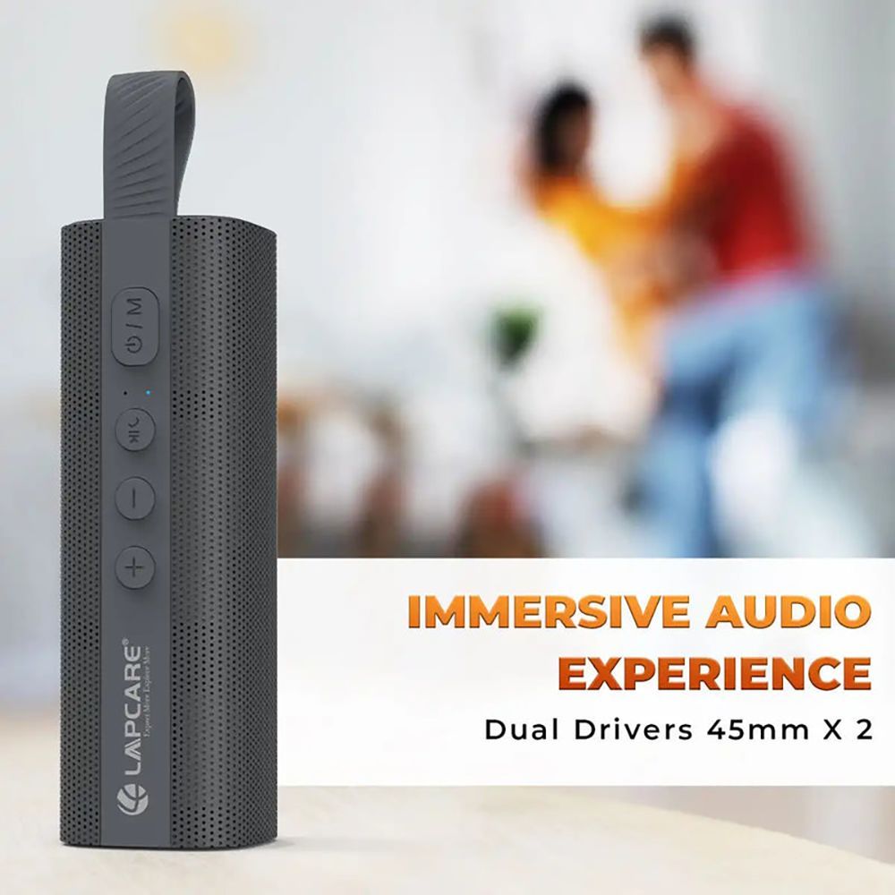 LAPCARE Go Beat LBS-004 10W Portable Bluetooth Speaker (Handsfree Calls, Stereo Channel, Black)_8