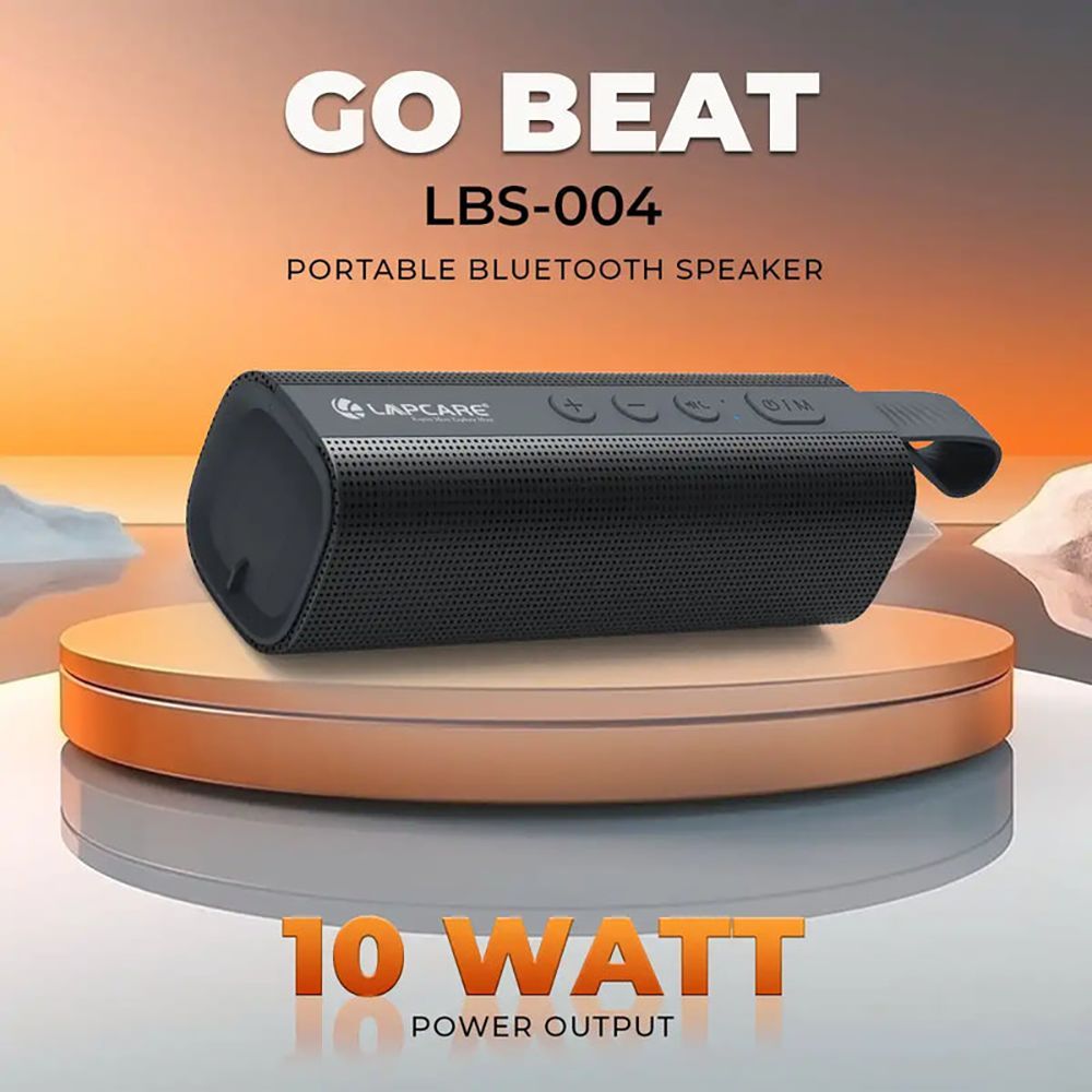 LAPCARE Go Beat LBS-004 10W Portable Bluetooth Speaker (Handsfree Calls, Stereo Channel, Black)_9