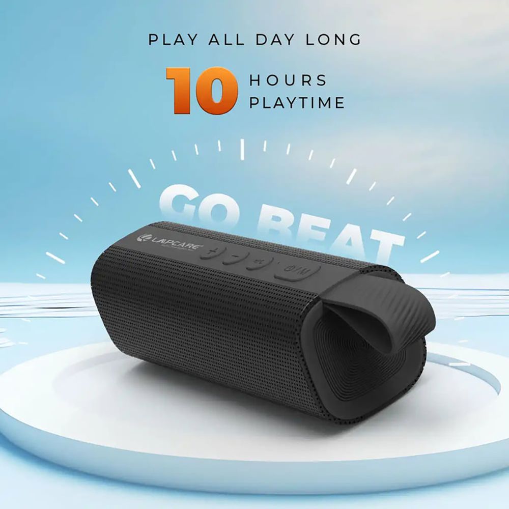 LAPCARE Go Beat LBS-004 10W Portable Bluetooth Speaker (Handsfree Calls, Stereo Channel, Black)_6