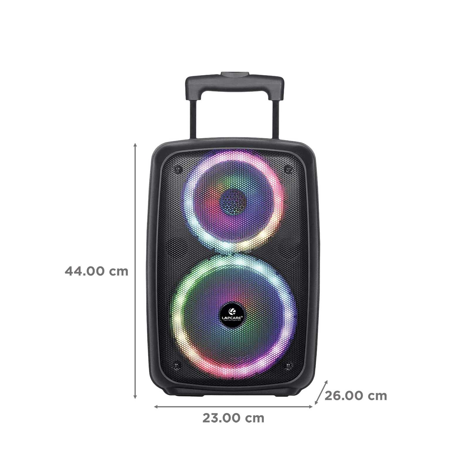 LAPCARE LAPSONIC 30W Bluetooth Party Speaker with Mic (Built-in FM Radio, Stereo Channel, Black) LAPCARE LAPSONIC 30W Bluetooth Party Speaker with Mic (Built-in FM Radio, Stereo Channel, Black)_2