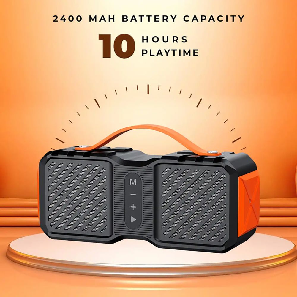 LAPCARE Storm 14W Portable Bluetooth Speaker (IPX5 Waterproof, Handsfree Calls, Stereo Channel, Black)_8