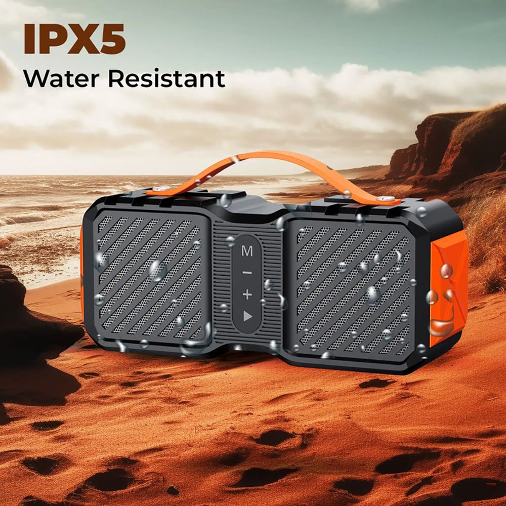 LAPCARE Storm 14W Portable Bluetooth Speaker (IPX5 Waterproof, Handsfree Calls, Stereo Channel, Black)_5