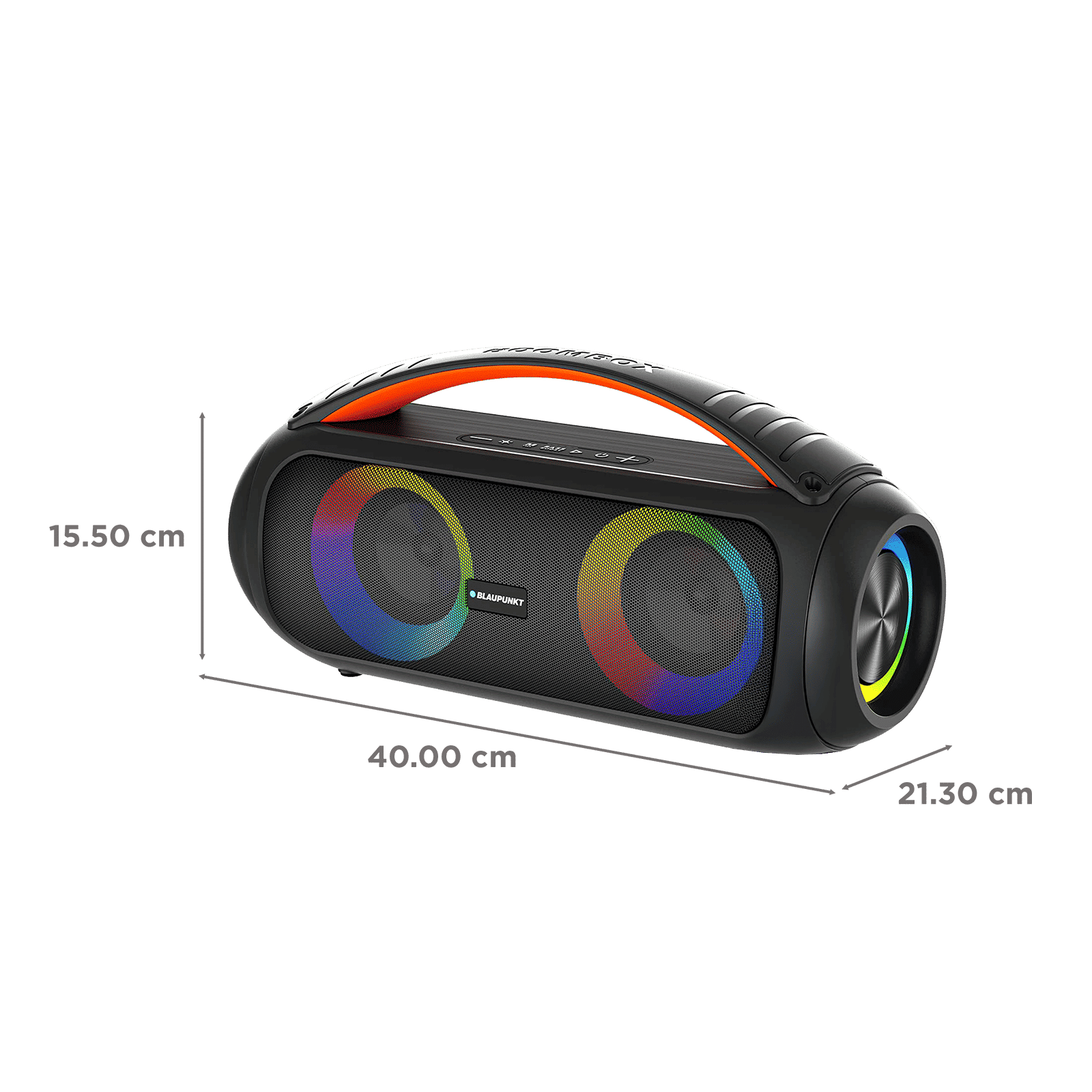 Blaupunkt Atomik BB50 50W Bluetooth Party Speaker with Mic (Dual Passive Radiators, Stereo Channel, Black)_2