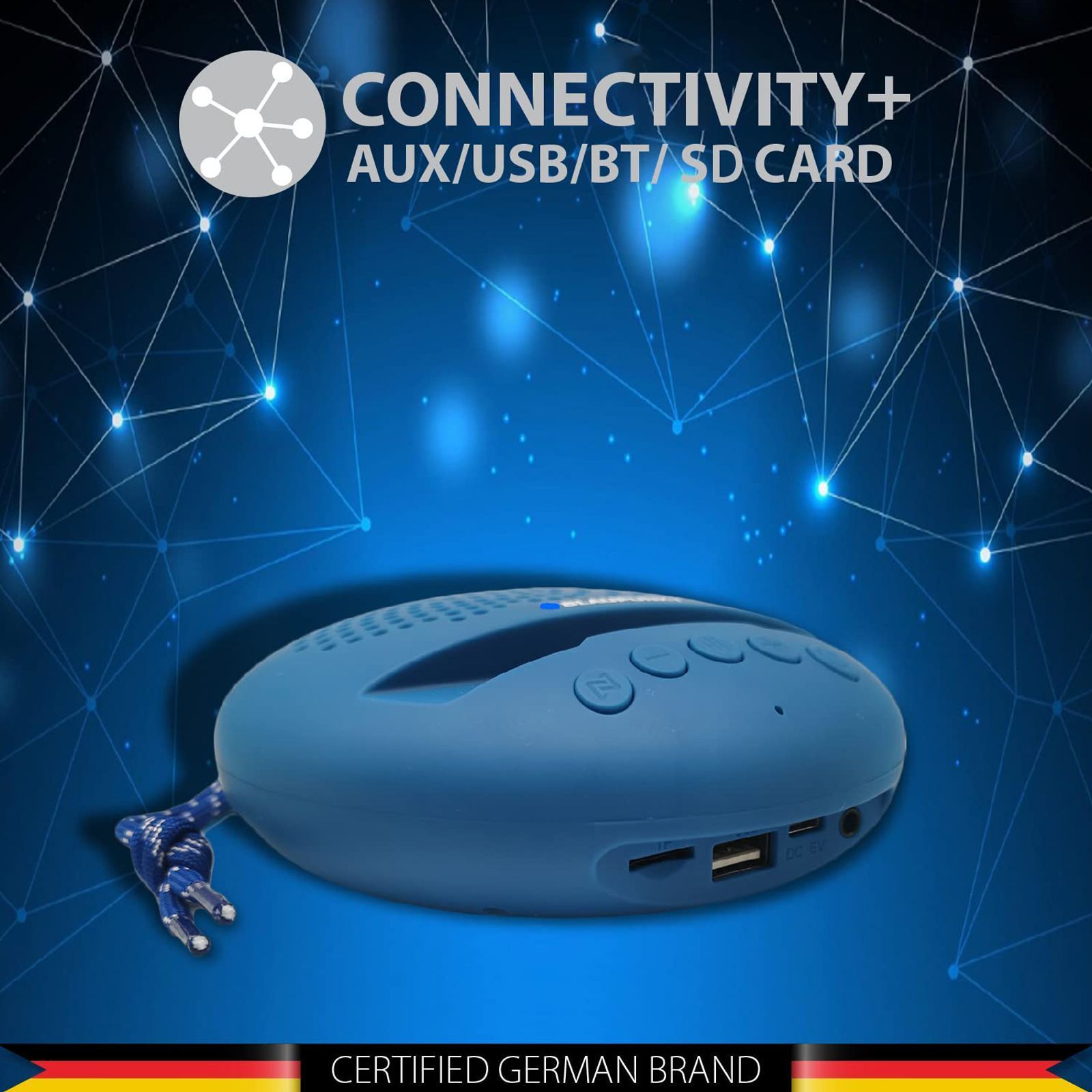 Blaupunkt BT02 5W Portable Bluetooth Speaker (52mm Speaker Driver, Mono Channel, Blue)_5