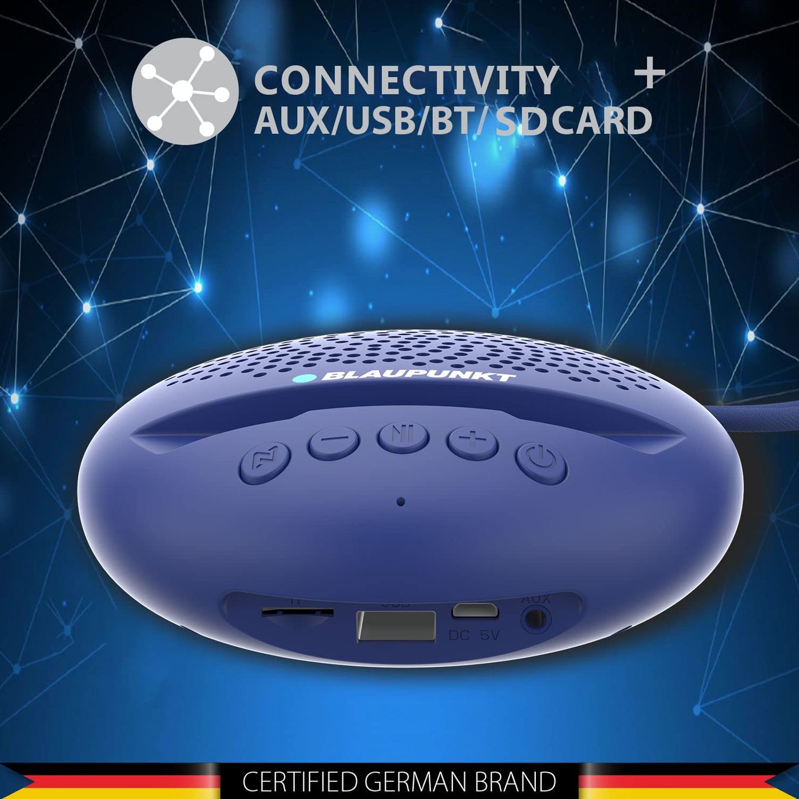 Blaupunkt BT02 5W Portable Bluetooth Speaker (52mm Speaker Driver, Mono Channel, Royal Blue)_5