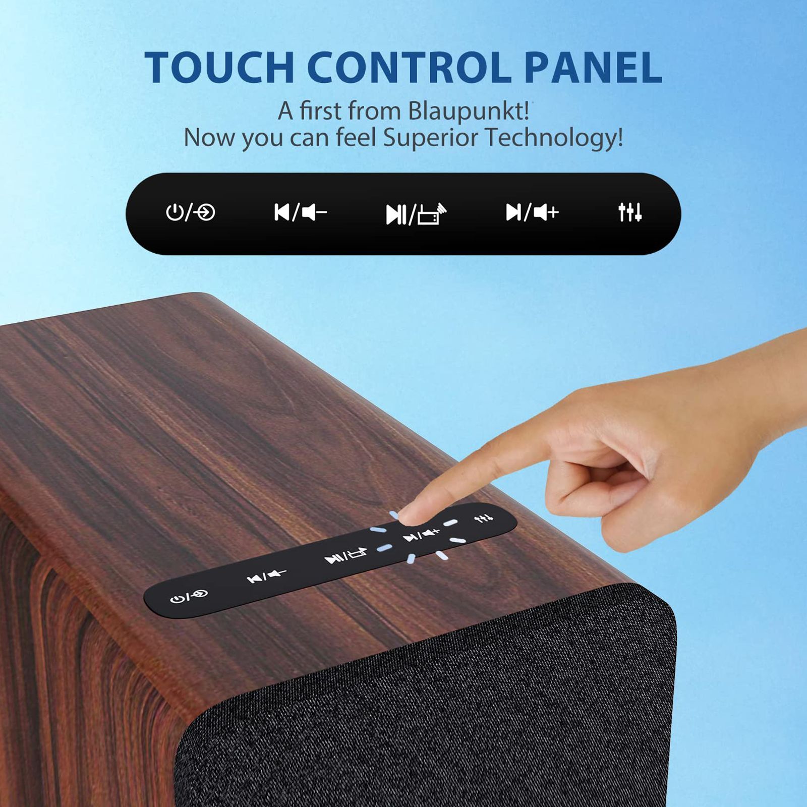 Blaupunkt TS120 120W Bluetooth Party Speaker with Mic (360 Degree Powerful Sound, 1.0 Channel, Brown)_5