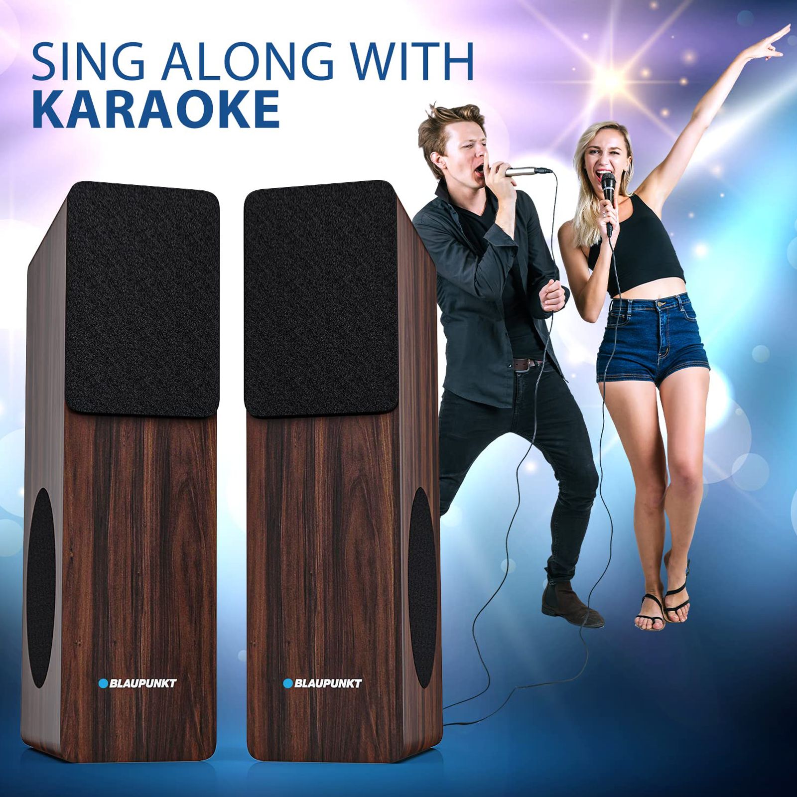 Blaupunkt TS120 120W Bluetooth Party Speaker with Mic (360 Degree Powerful Sound, 1.0 Channel, Brown)_6