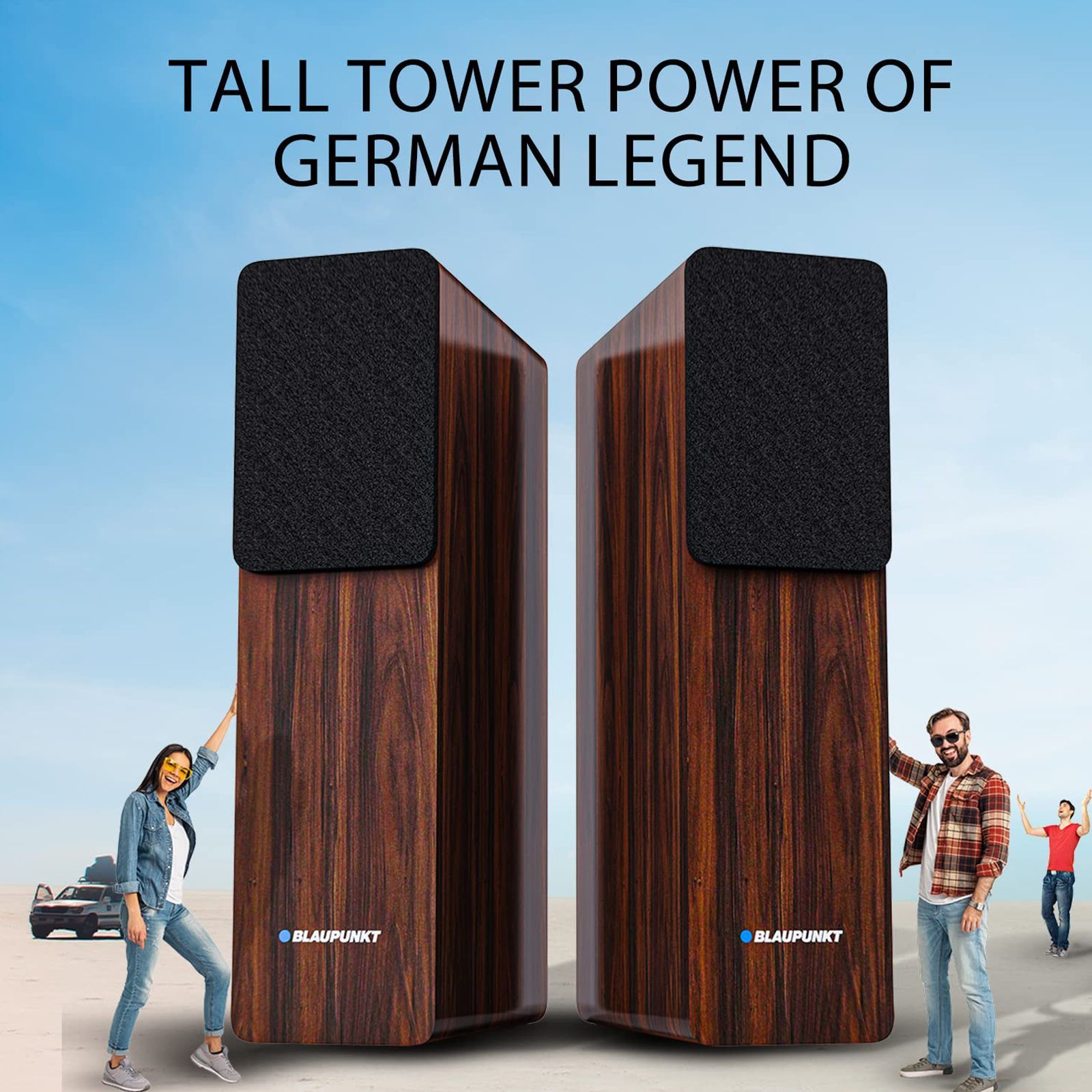 Blaupunkt TS120 120W Bluetooth Party Speaker with Mic (360 Degree Powerful Sound, 1.0 Channel, Brown)_8