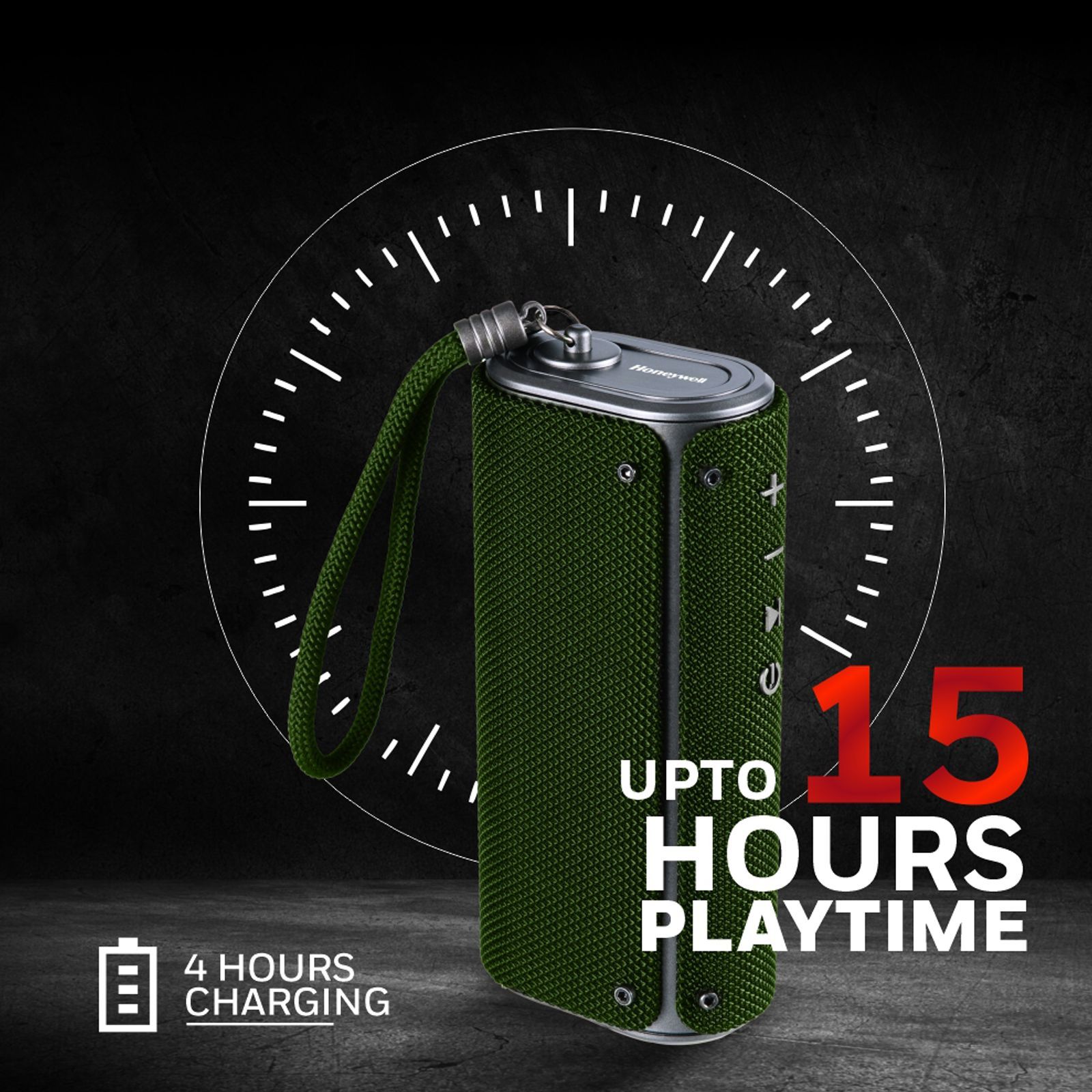 Honeywell Trueno U200 10W Portable Bluetooth Speaker (IPX6 Water Proof, Upto 15 Hours of Playtime, Stereo Channel, Olive Green) Honeywell Trueno U200 10W Portable Bluetooth Speaker (IPX6 Water Proof, Upto 15 Hours of Playtime, Stereo Channel, Olive Green)_13