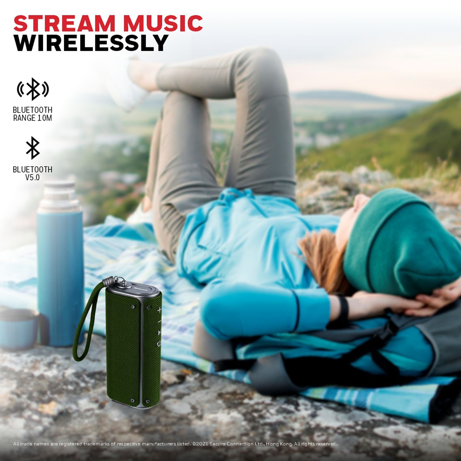 Honeywell Trueno U200 10W Portable Bluetooth Speaker (IPX6 Water Proof, Upto 15 Hours of Playtime, Stereo Channel, Olive Green) Honeywell Trueno U200 10W Portable Bluetooth Speaker (IPX6 Water Proof, Upto 15 Hours of Playtime, Stereo Channel, Olive Green)_7