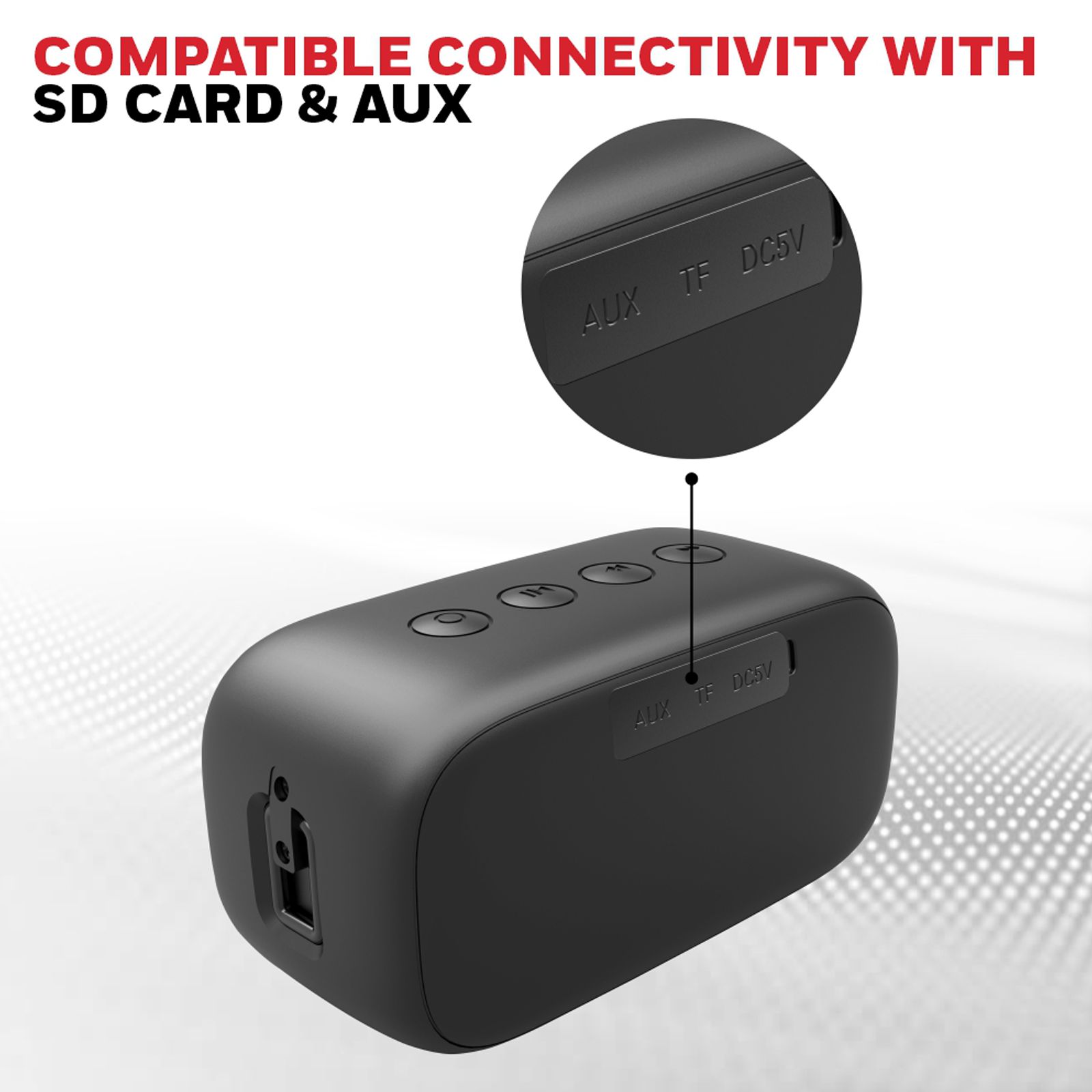 Honeywell Suono P100 5W Portable Bluetooth Speaker (IPX7 Water Proof, 52 mm Drivers, 5.0 Channel, Black)_4