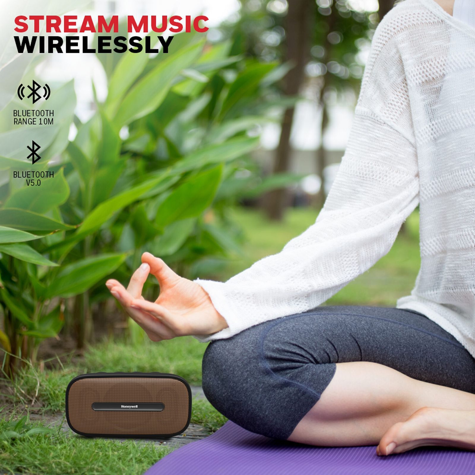 Honeywell Suono P100 5W Portable Bluetooth Speaker (IPX7 Water Proof, 52 mm Drivers, 5.0 Channel, Black)_6