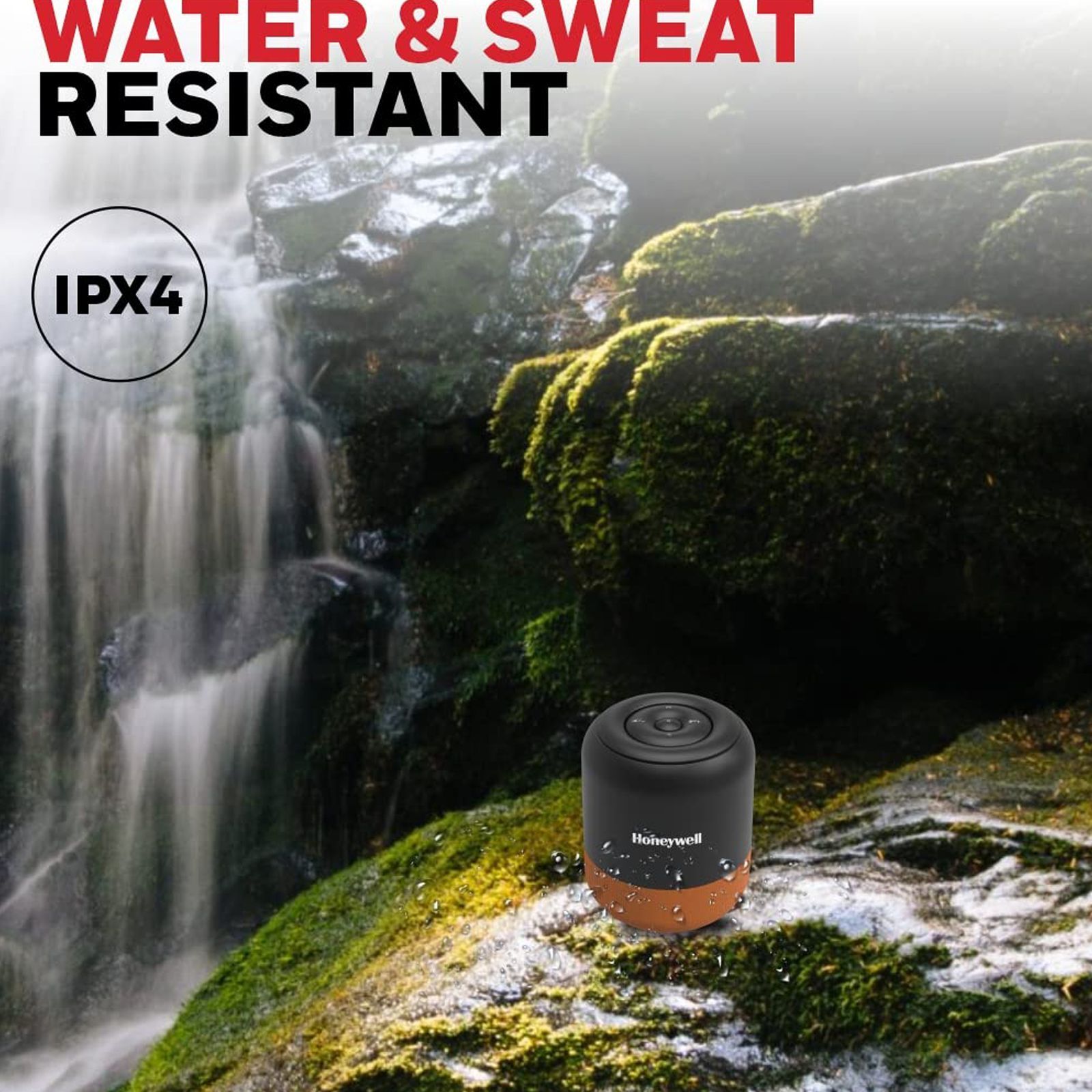 Honeywell Moxie V200 5W Portable Bluetooth Speaker (IPX4 Water Resistant, Stereo Sound, 2.1 Channel, Orange)_7