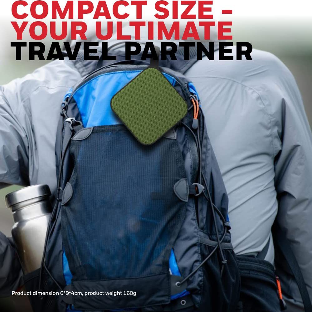 Honeywell Moxie V100 3W Portable Bluetooth Speaker (IPX4 Water Resistant, Stereo Sound, 2.1 Channel, Olive Green)_11