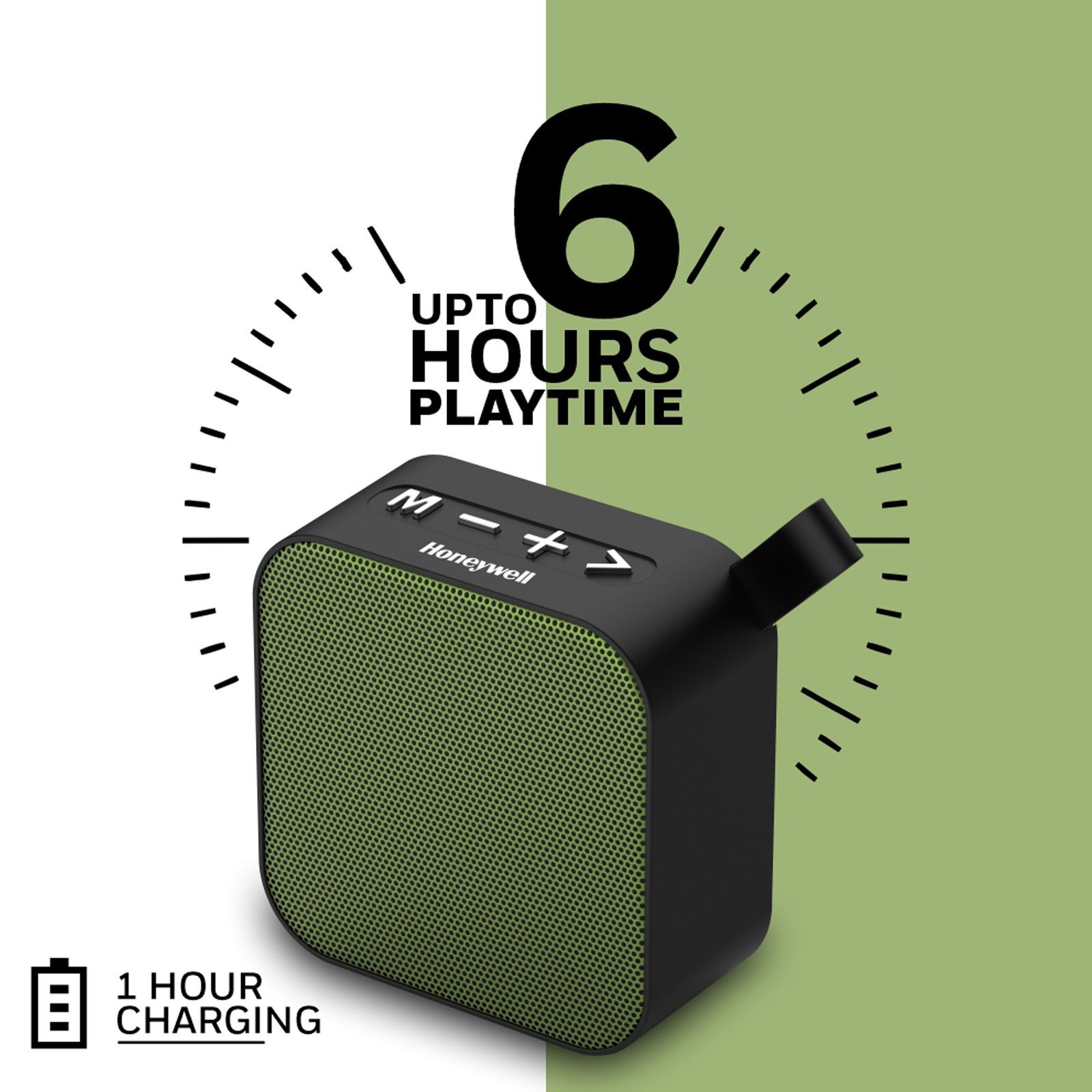 Honeywell Moxie V100 3W Portable Bluetooth Speaker (IPX4 Water Resistant, Stereo Sound, 2.1 Channel, Olive Green)_15