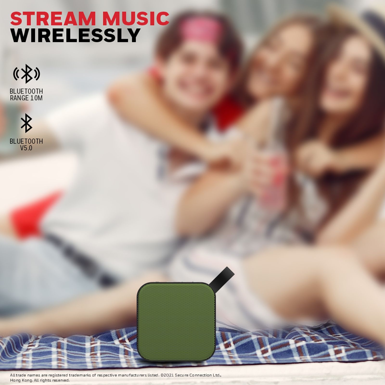 Honeywell Moxie V100 3W Portable Bluetooth Speaker (IPX4 Water Resistant, Stereo Sound, 2.1 Channel, Olive Green)_6