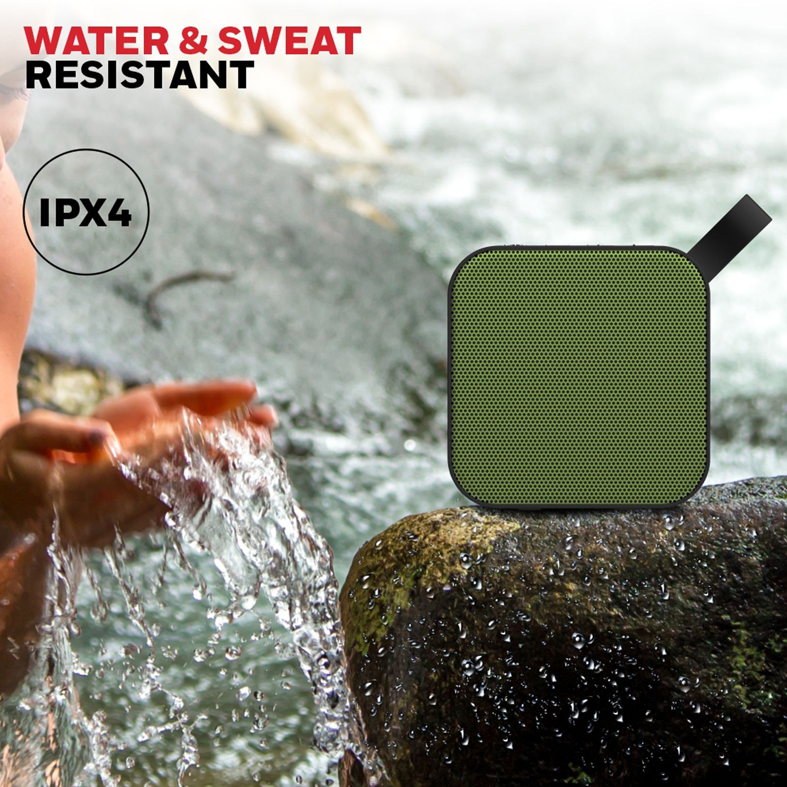 Honeywell Moxie V100 3W Portable Bluetooth Speaker (IPX4 Water Resistant, Stereo Sound, 2.1 Channel, Olive Green)_8