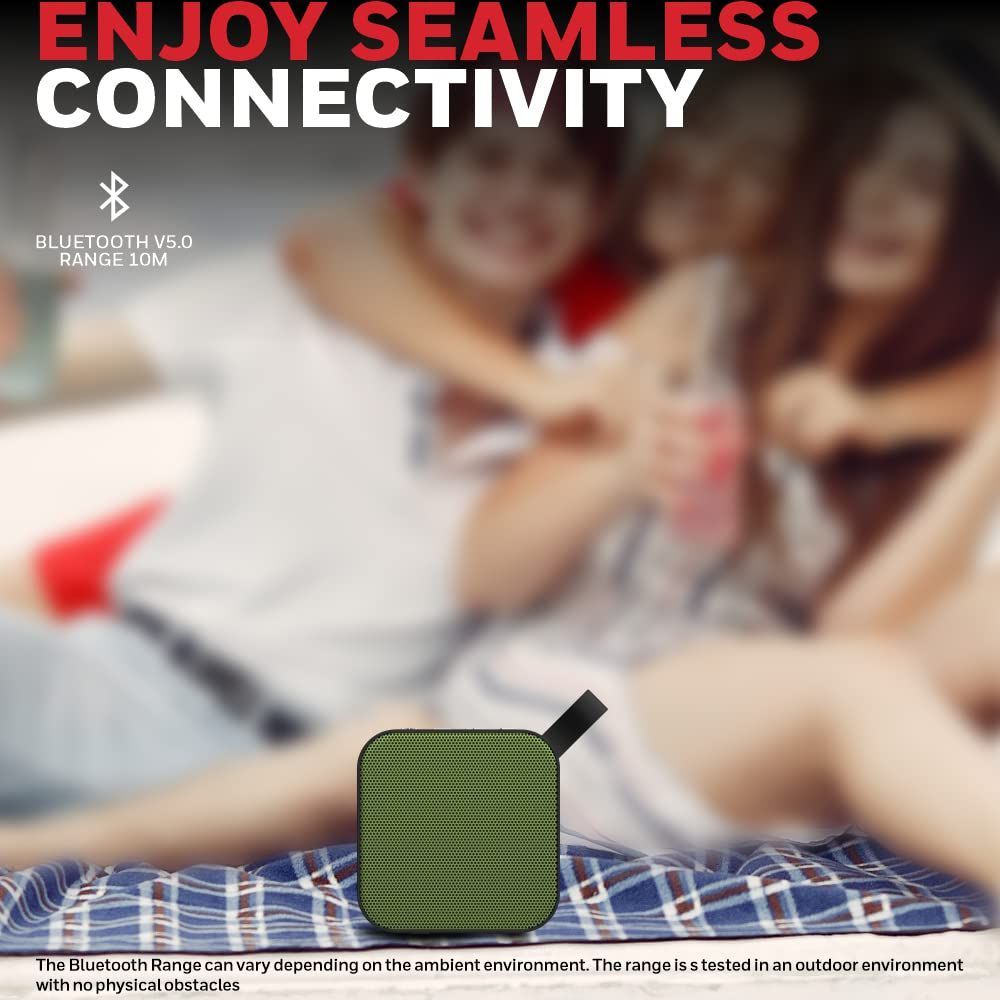 Honeywell Moxie V100 3W Portable Bluetooth Speaker (IPX4 Water Resistant, Stereo Sound, 2.1 Channel, Olive Green)_9