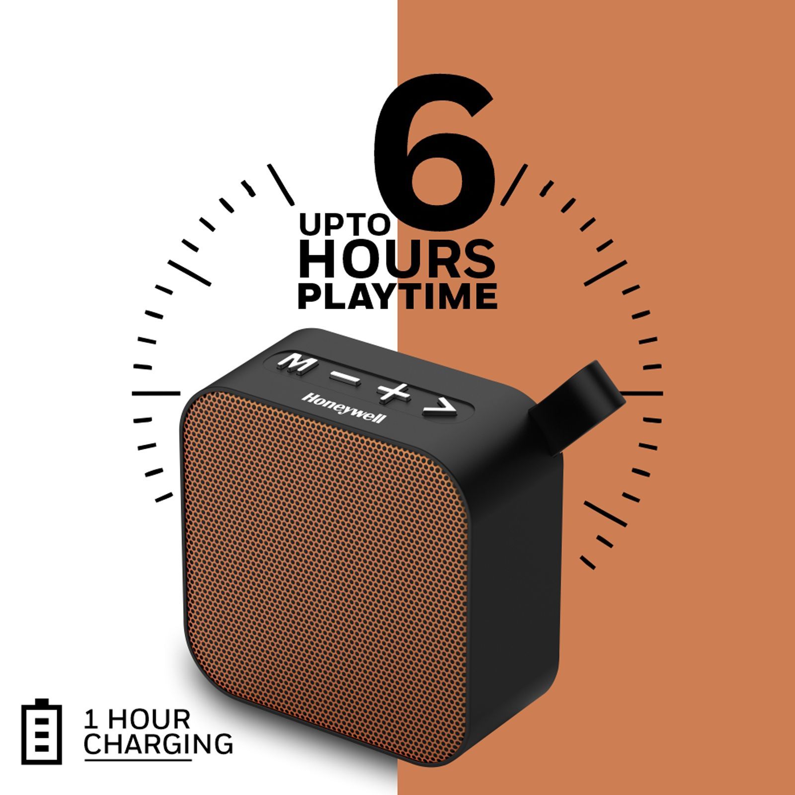 Honeywell Moxie V100 3W Portable Bluetooth Speaker (IPX4 Water Resistant, Stereo Sound, 2.1 Channel, Orange) Honeywell Moxie V100 3W Portable Bluetooth Speaker (IPX4 Water Resistant, Stereo Sound, 2.1 Channel, Orange)_4