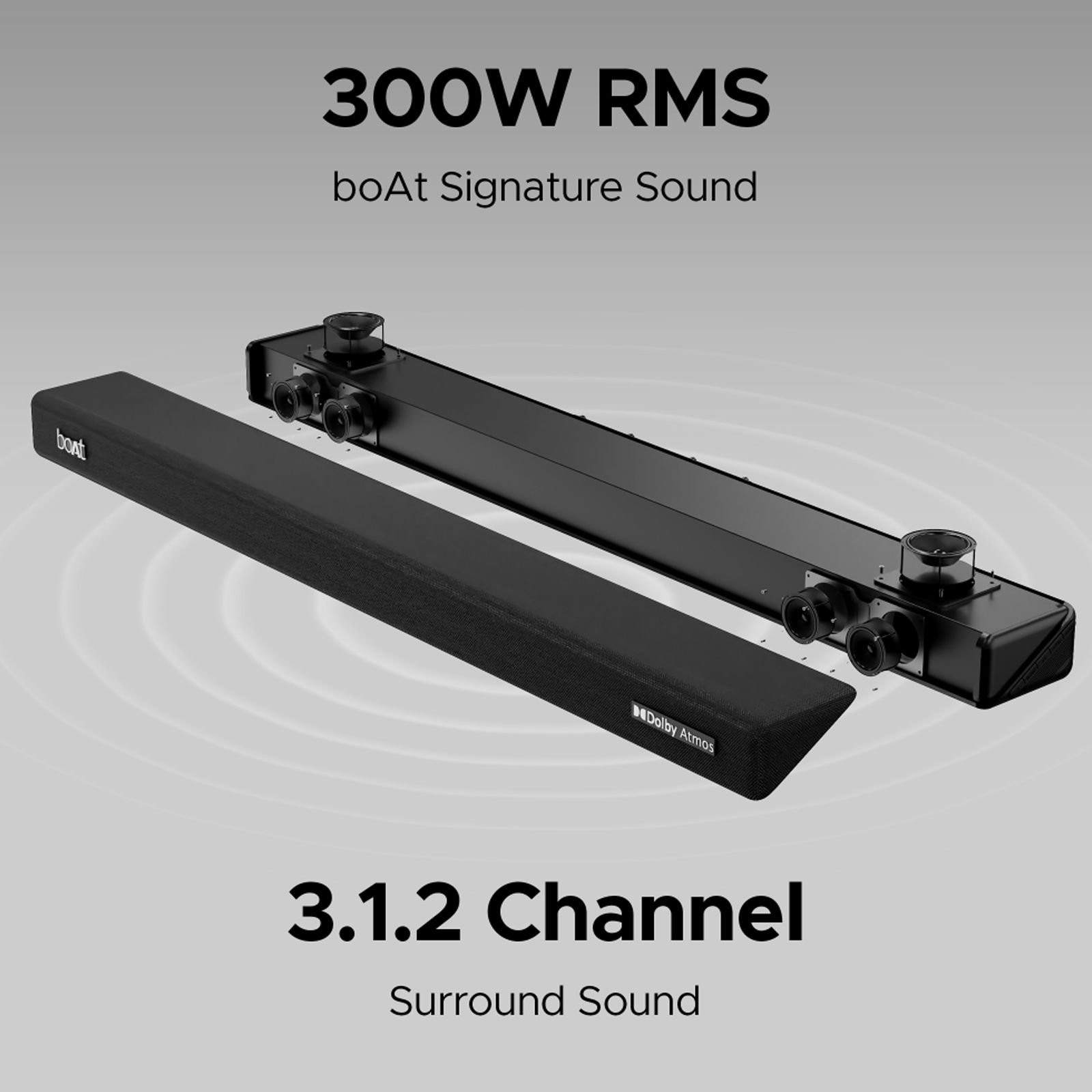 boAt Aavante Bar 4100DA 300W Bluetooth Soundbar with Remote (Dolby Atmos, 3.1.2 Channel, Premium Black) boAt Aavante Bar 4100DA 300W Bluetooth Soundbar with Remote (Dolby Atmos, 3.1.2 Channel, Premium Black)_4