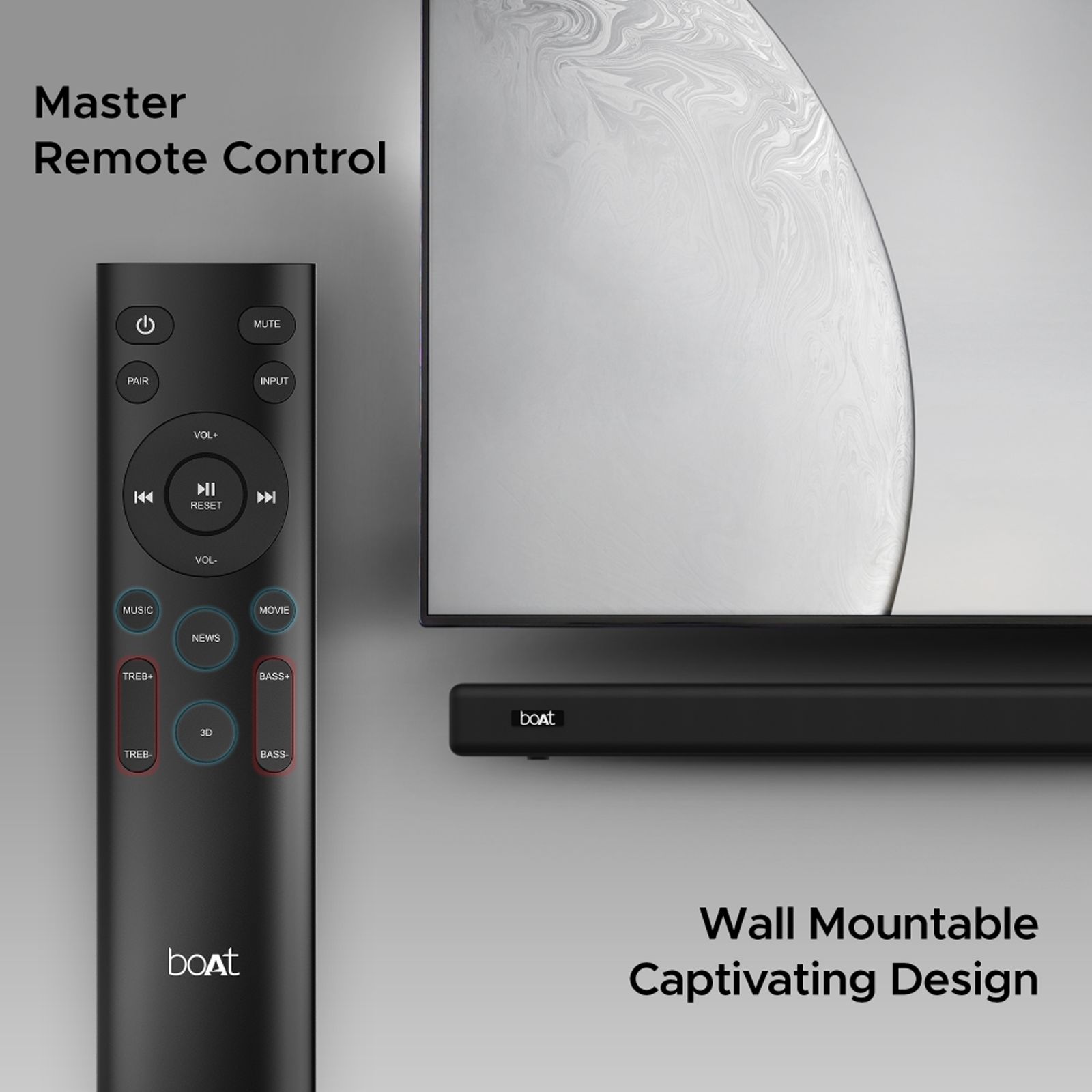 boAt Aavante Bar 4100DA 300W Bluetooth Soundbar with Remote (Dolby Atmos, 3.1.2 Channel, Premium Black) boAt Aavante Bar 4100DA 300W Bluetooth Soundbar with Remote (Dolby Atmos, 3.1.2 Channel, Premium Black)_5