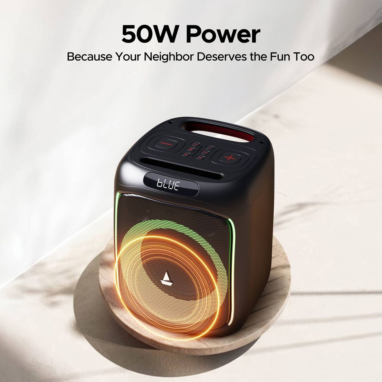 boAt Partypal 185 50W Bluetooth Party Speaker with Mic (TWS Mode, Stereo Channel, Midnight Black)_8