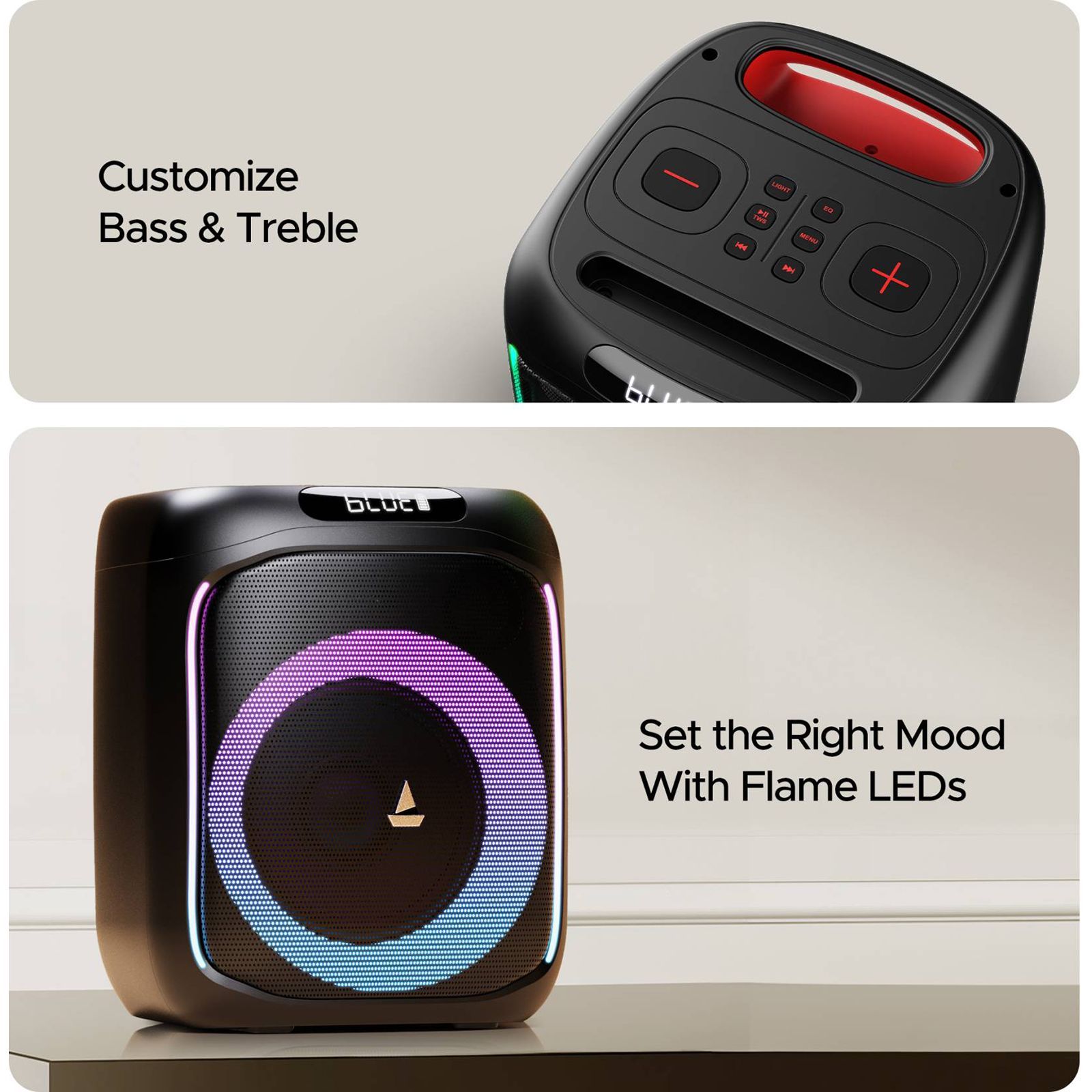 boAt Partypal 185 50W Bluetooth Party Speaker with Mic (TWS Mode, Stereo Channel, Midnight Black)_5