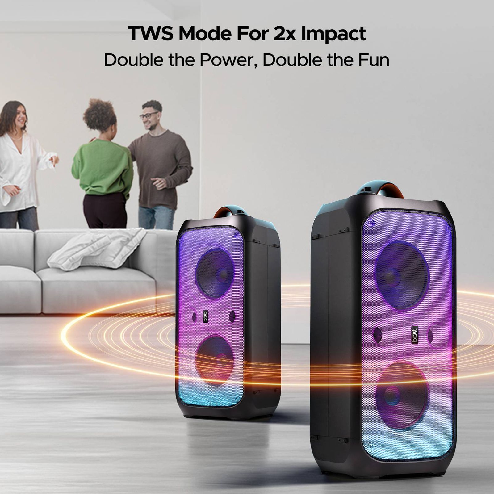 boAt Party Pal 300 120W Bluetooth Party Speaker with Mic (Bass & Treble EQs, Mono Channel, Premium Black)_9