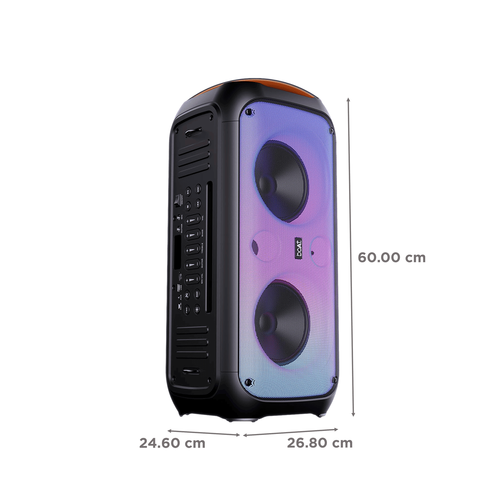 boAt Party Pal 300 120W Bluetooth Party Speaker with Mic (Bass & Treble EQs, Mono Channel, Premium Black)_3