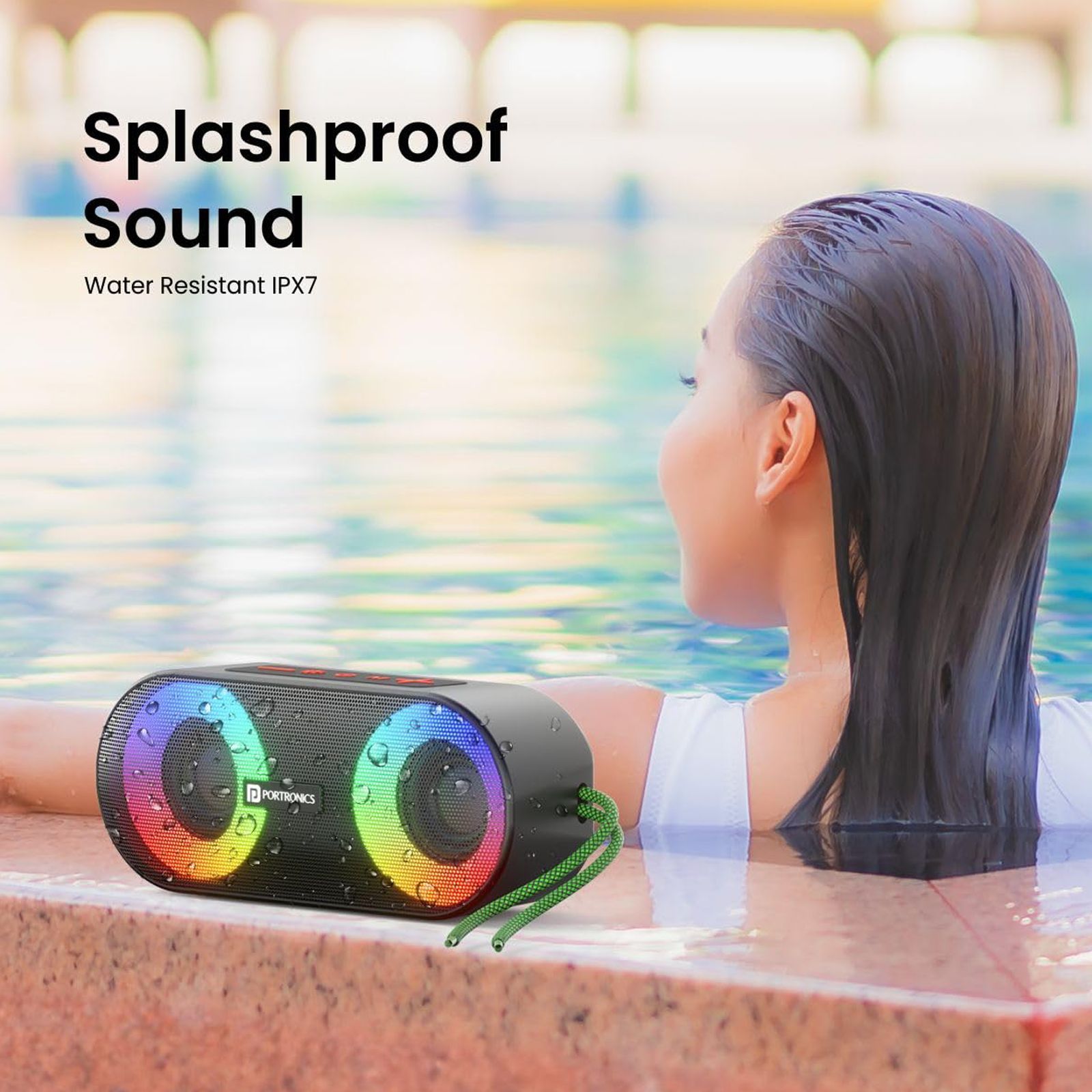 PORTRONICS PIXEL 3 10W Portable Bluetooth Speaker (IPX7 Water Resistant, 7 Hours Playtime, Black) PORTRONICS PIXEL 3 10W Portable Bluetooth Speaker (IPX7 Water Resistant, 7 Hours Playtime, Black)_13