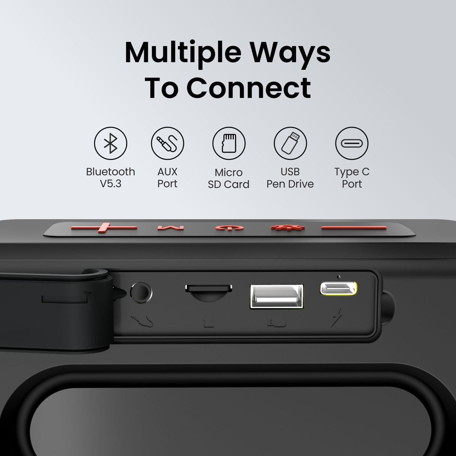 PORTRONICS PIXEL 3 10W Portable Bluetooth Speaker (IPX7 Water Resistant, 7 Hours Playtime, Black) PORTRONICS PIXEL 3 10W Portable Bluetooth Speaker (IPX7 Water Resistant, 7 Hours Playtime, Black)_16