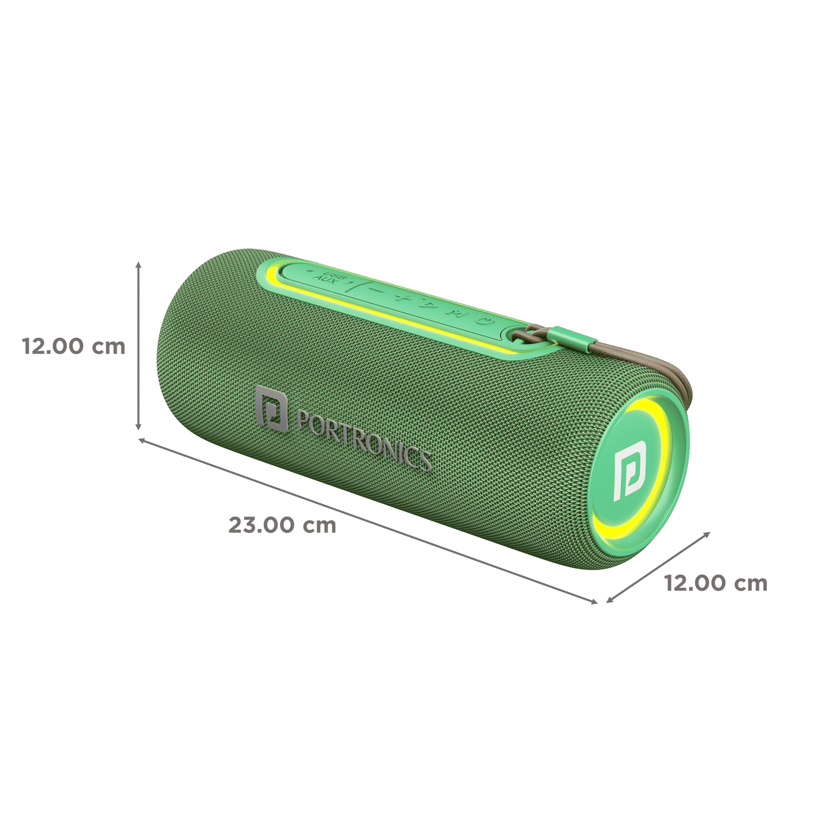 PORTRONICS Resound 2 15W Portable Bluetooth Speaker (IPX5 Water Resistant, 5 Hours Playtime, Green)_2