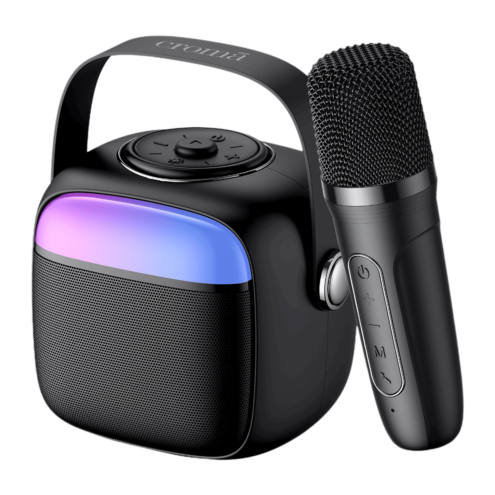 Croma 5W Portable Bluetooth Speaker (Ambient LED Light, Mono Channel, Black)_1