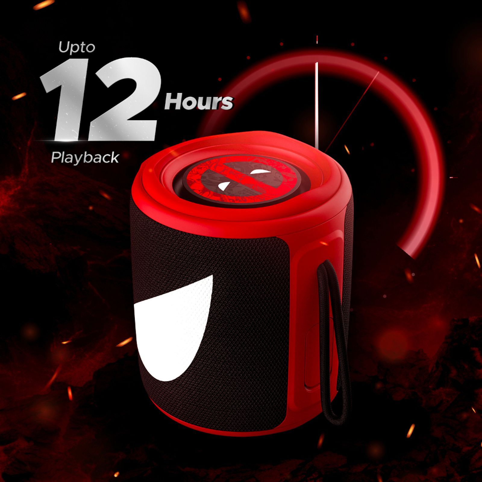 boAt Stone 350 Deadpool Edition 10W Portable Bluetooth Speaker (IPX7 Water Resistant, 12 Hours Playback, Assassin Red)_4