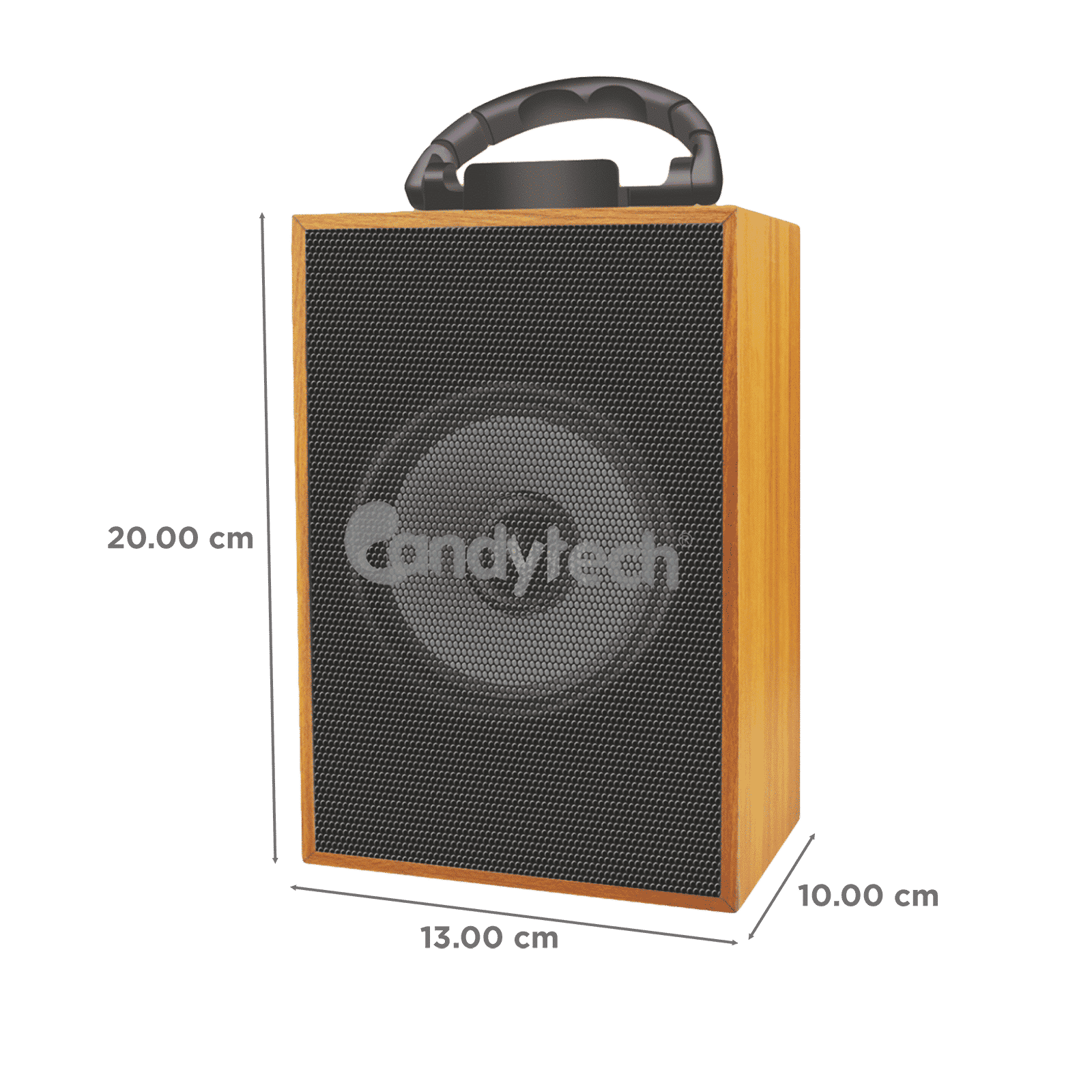 Candytech Beatbox 5W Portable Bluetooth Speaker (6 To 8 Hours of Playtime, Wooden Black)_2