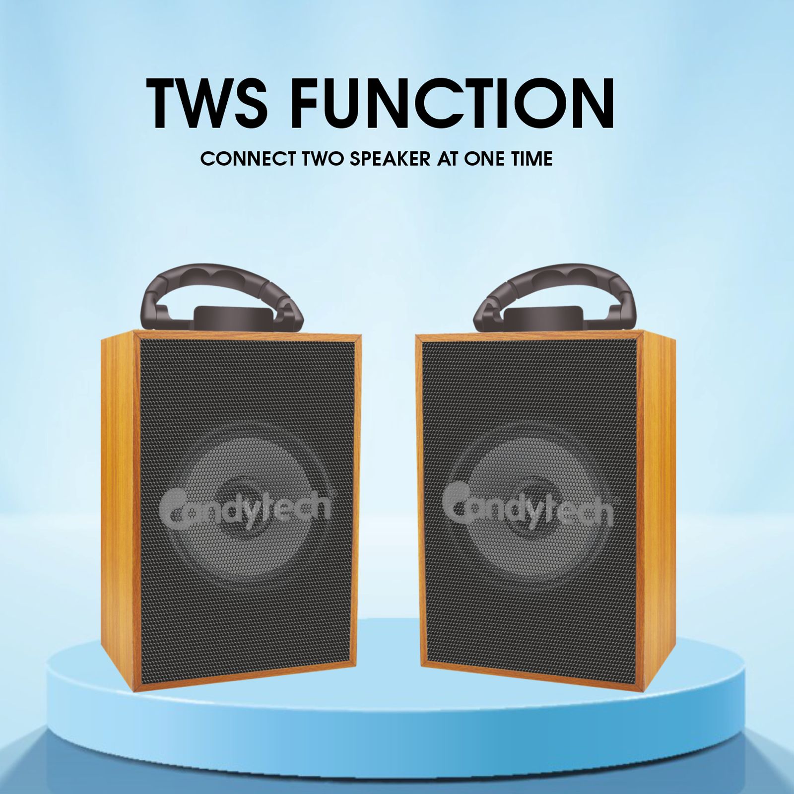 Candytech Beatbox 5W Portable Bluetooth Speaker (6 To 8 Hours of Playtime, Wooden Black)_4