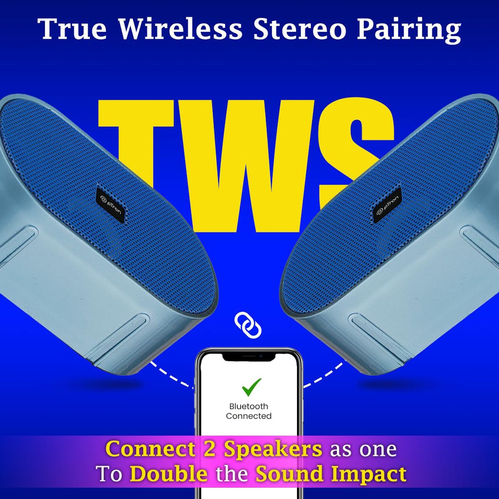 pTron Fusion Hook 6W Portable Bluetooth Speaker (52mm Dynamic Driver, Baby Blue) pTron Fusion Hook 6W Portable Bluetooth Speaker (52mm Dynamic Driver, Baby Blue)_5