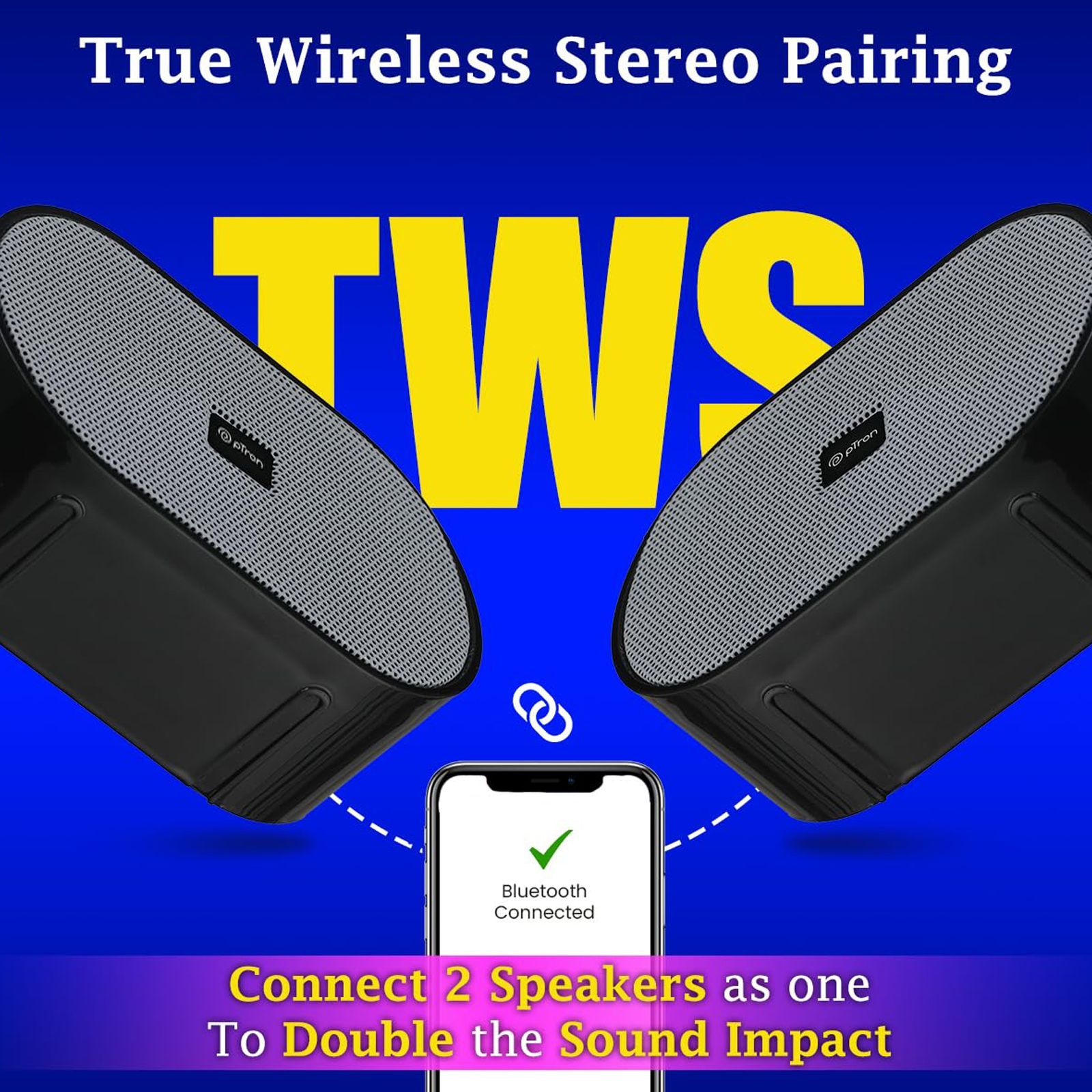 pTron Fusion Hook 6W Portable Bluetooth Speaker (52mm Dynamic Driver, Grey)_5