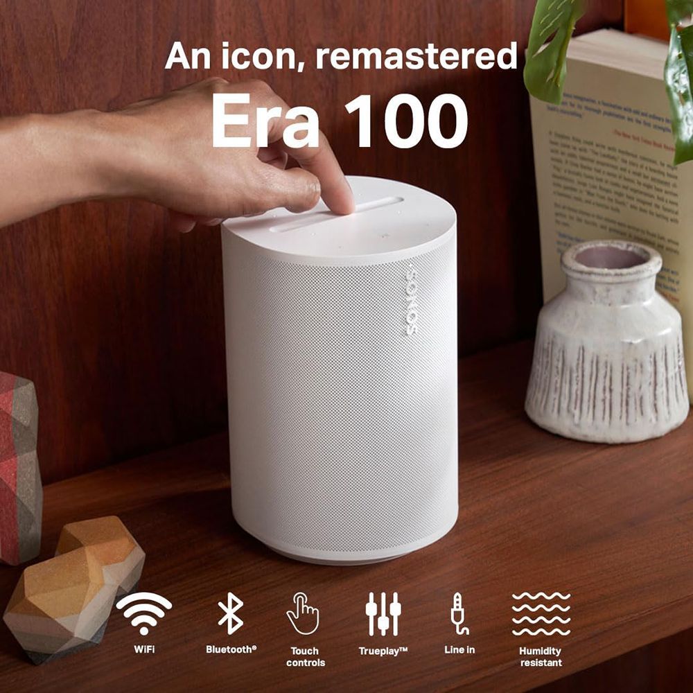 SONOS Era 100 (Next Gen) with Built-in Alexa Smart Wi-Fi Speaker (Touch Control, White)_15