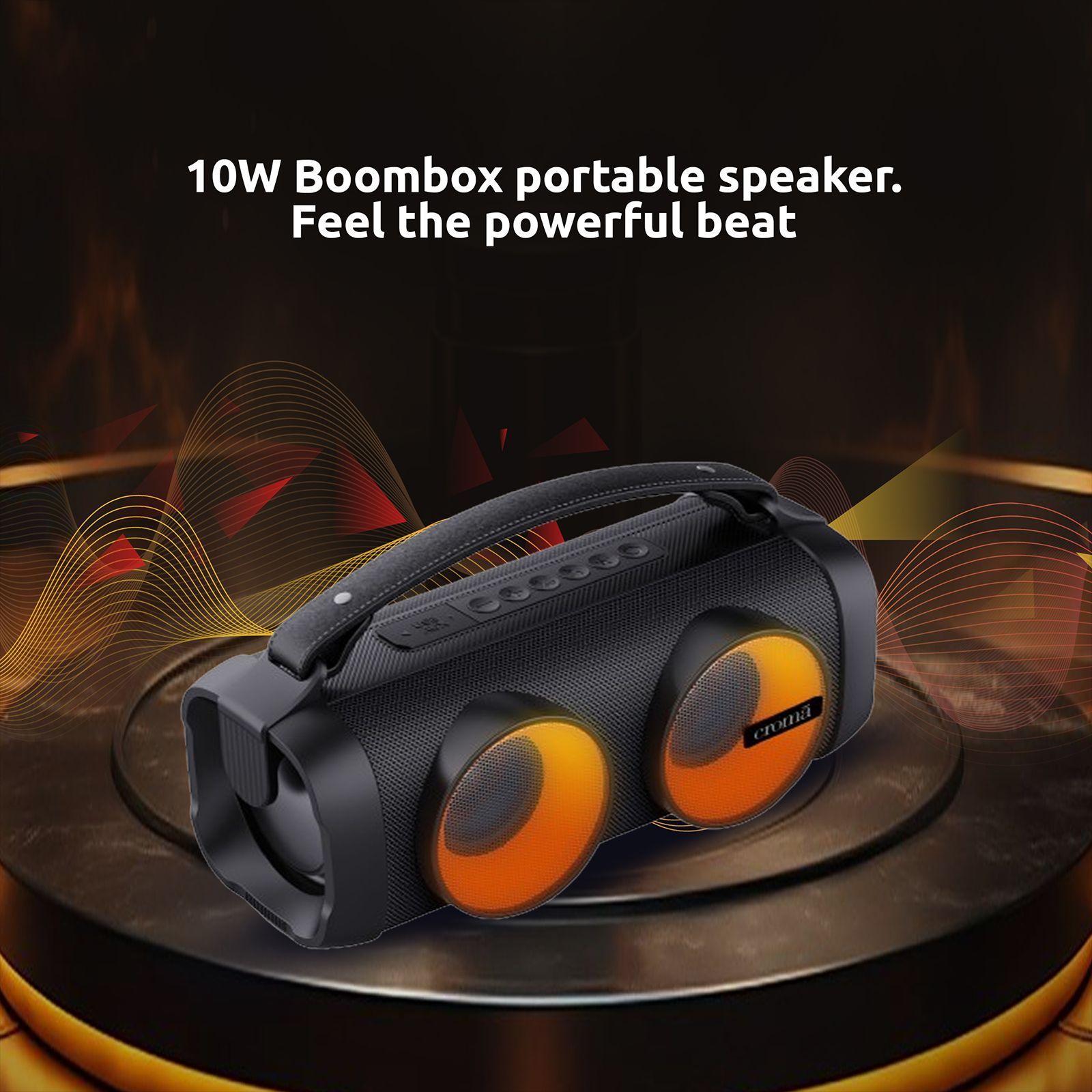 Croma 10W Portable Bluetooth Speaker (TWS Speaker Connectivity, Black)_8