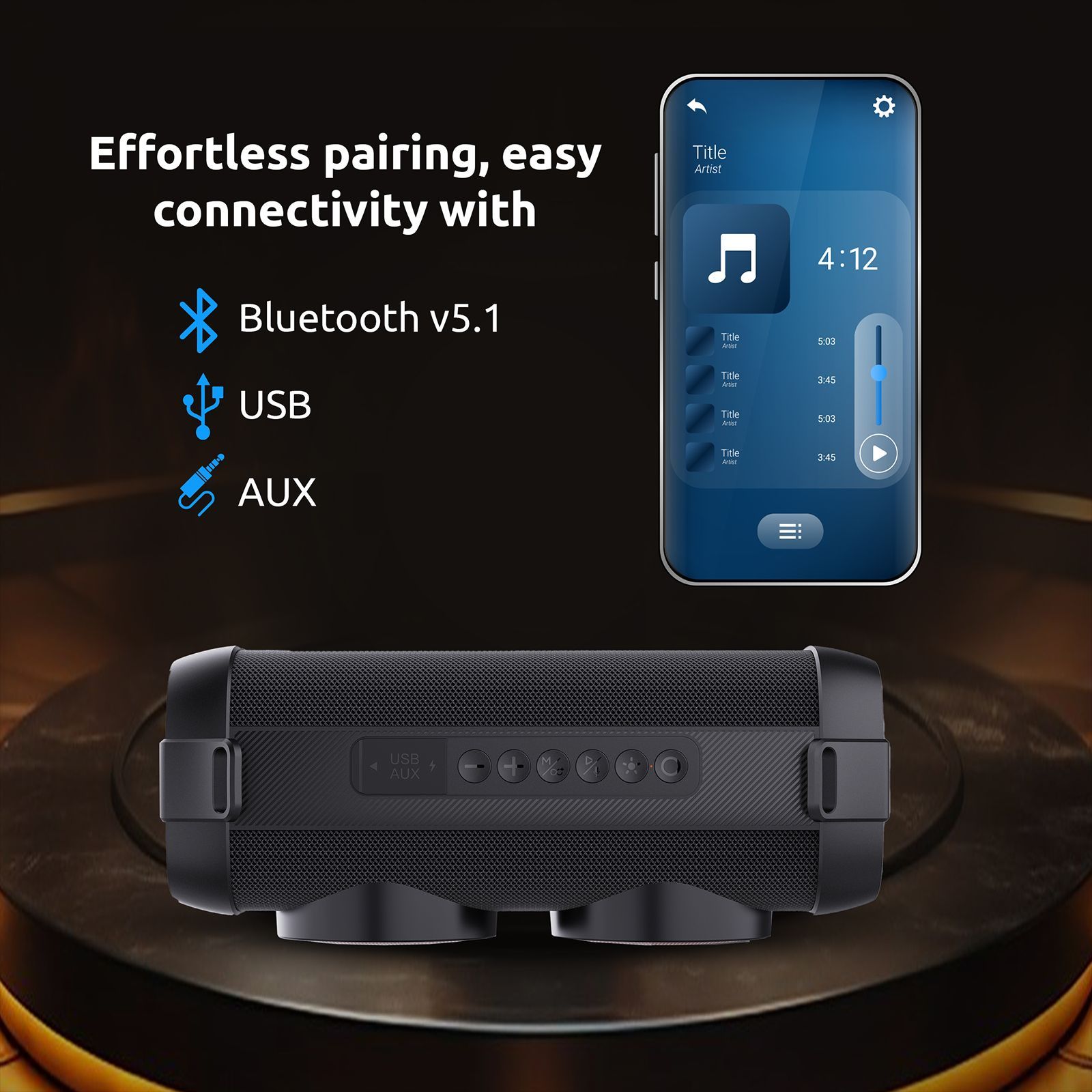 Croma 10W Portable Bluetooth Speaker (TWS Speaker Connectivity, Black)_9