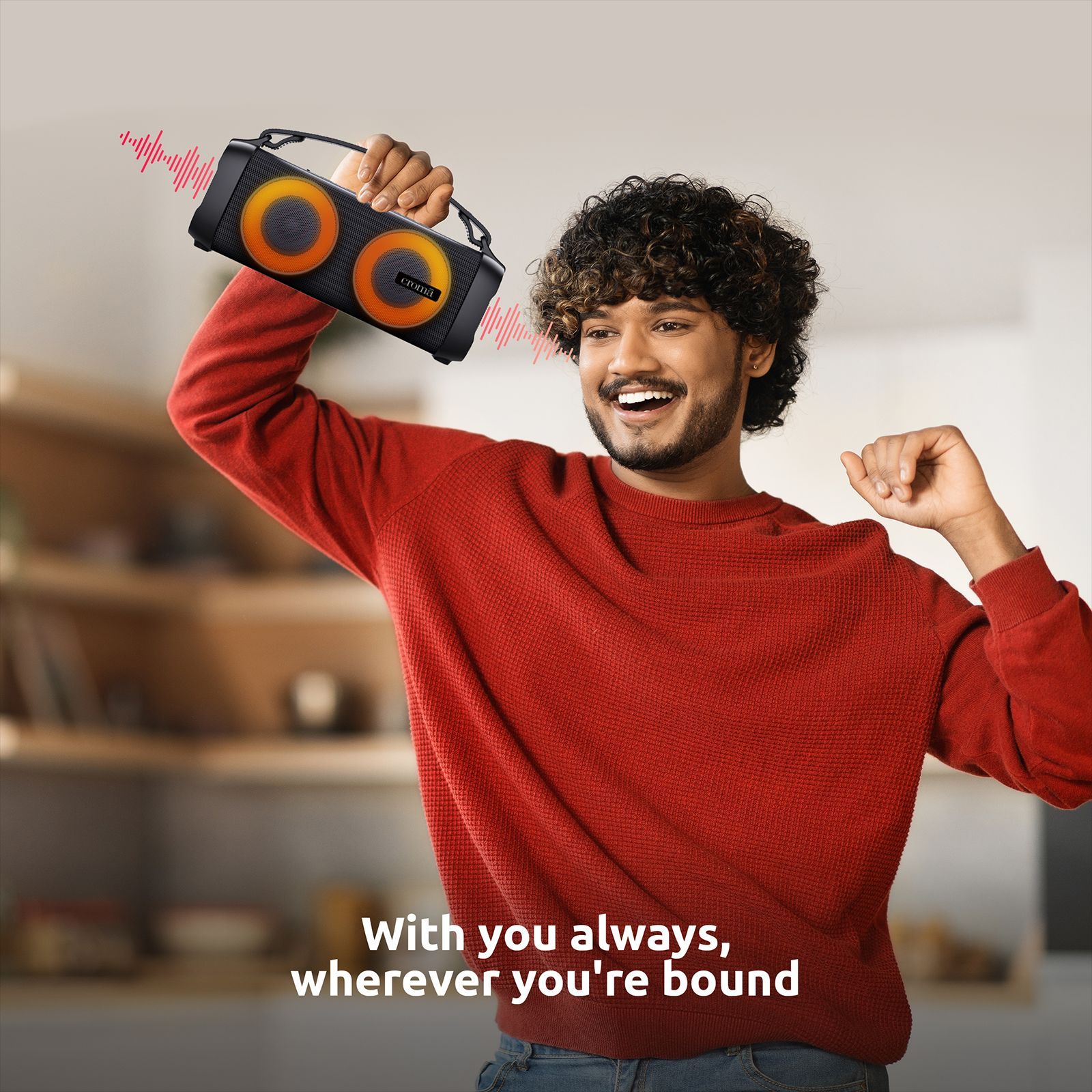 Croma 10W Portable Bluetooth Speaker (TWS Speaker Connectivity, Black)_12