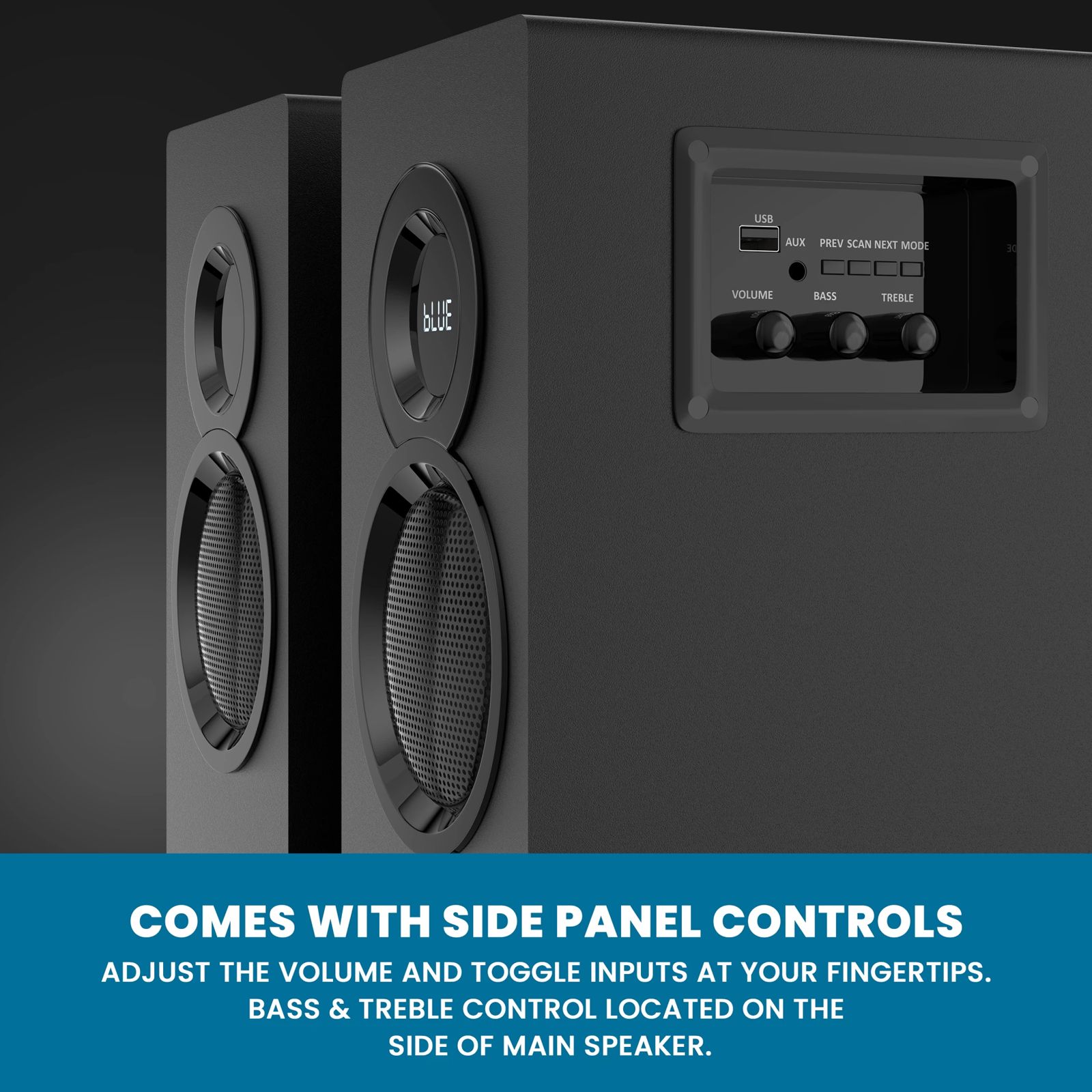 MODGET TORO 150W Multimedia Speaker (Bluetooth Connectivity, 2.1 Channel, Black)_4