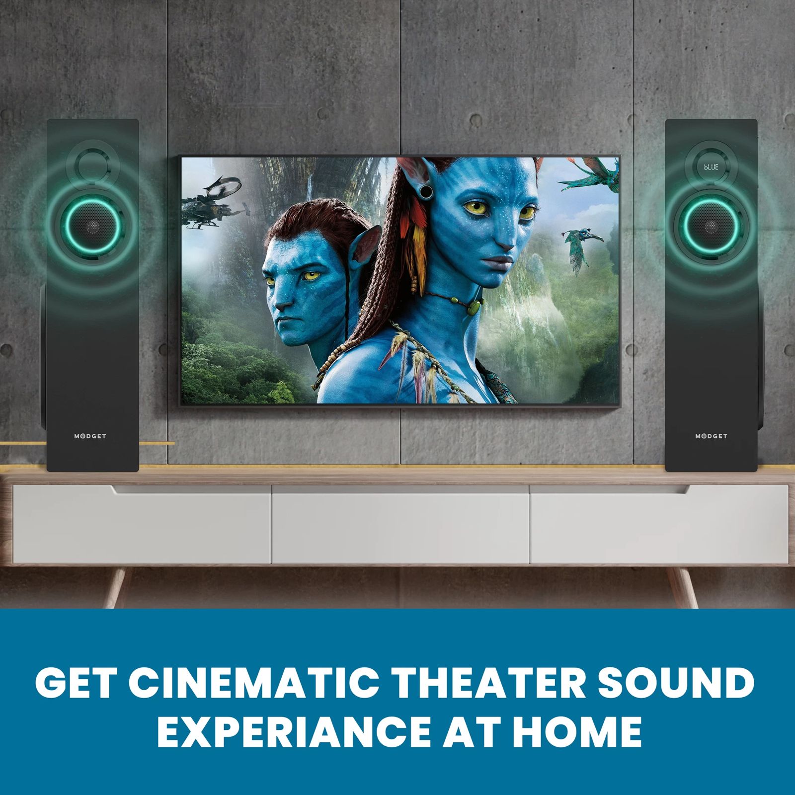 MODGET TORO 150W Multimedia Speaker (Bluetooth Connectivity, 2.1 Channel, Black)_7