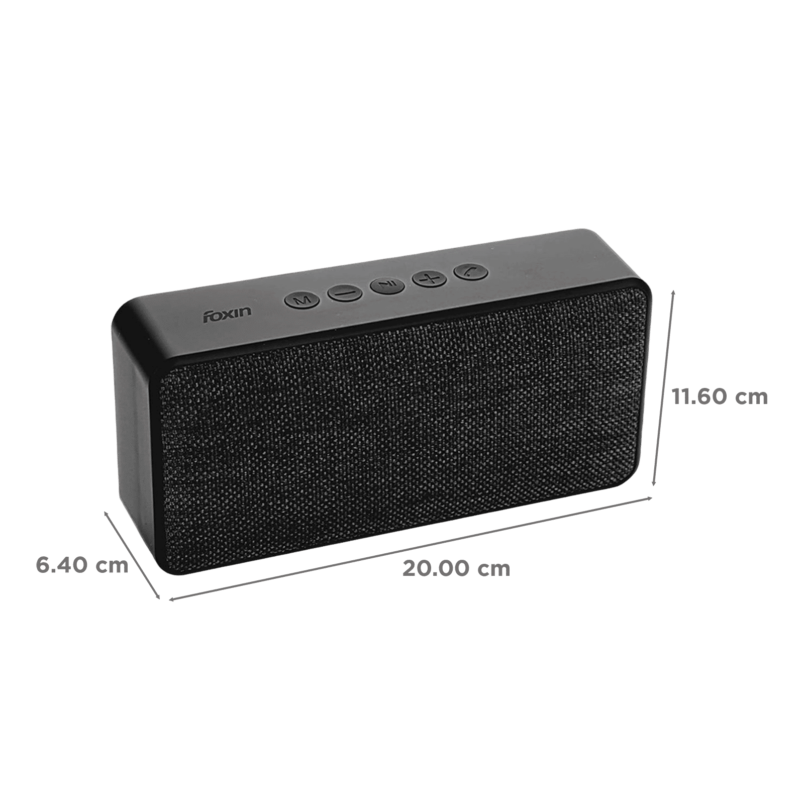 foxin Brick 501 10W Portable Speaker (Bluetooth Connectivity, 5.1 Channel, Black)_2