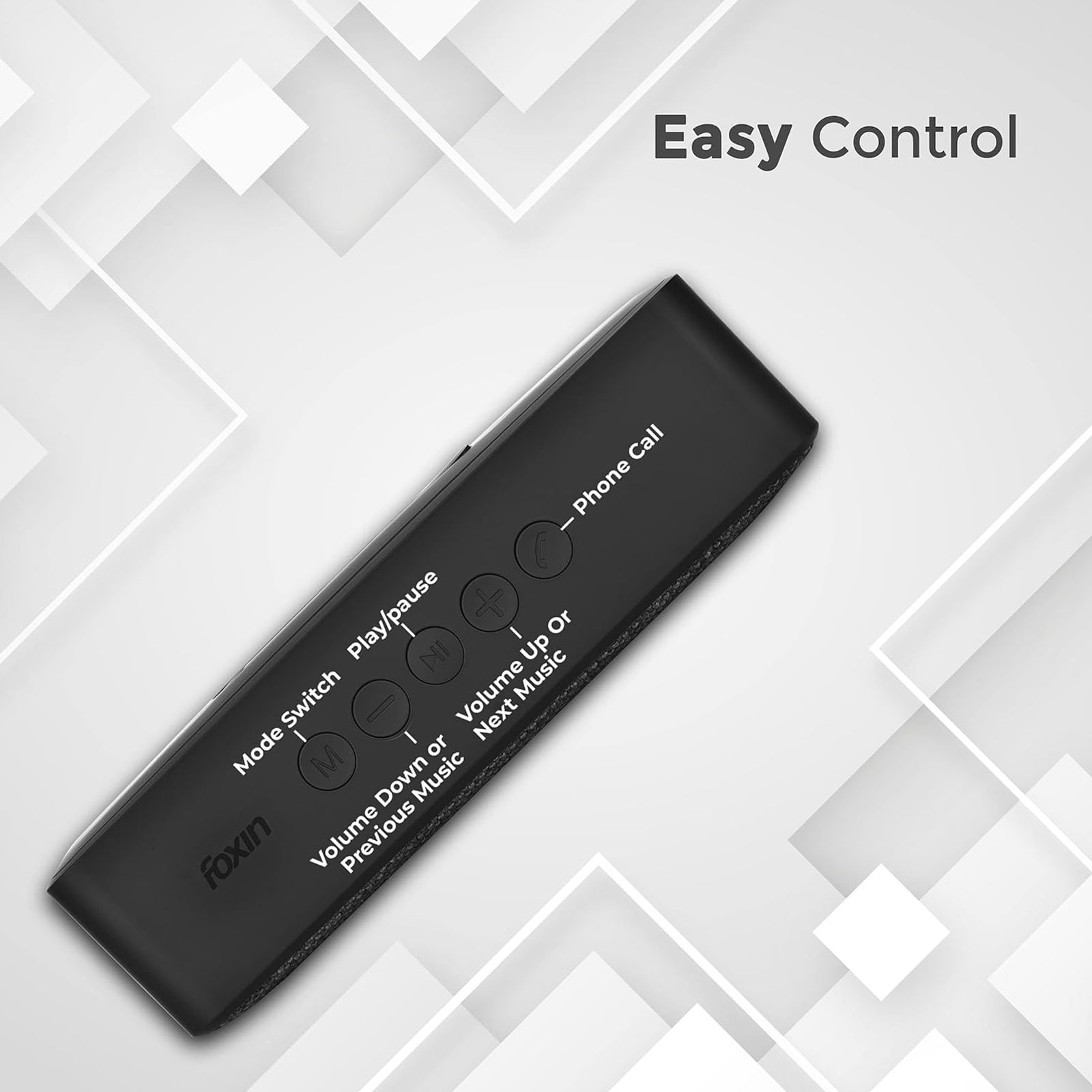 foxin Brick 501 10W Portable Speaker (Bluetooth Connectivity, 5.1 Channel, Black)_5